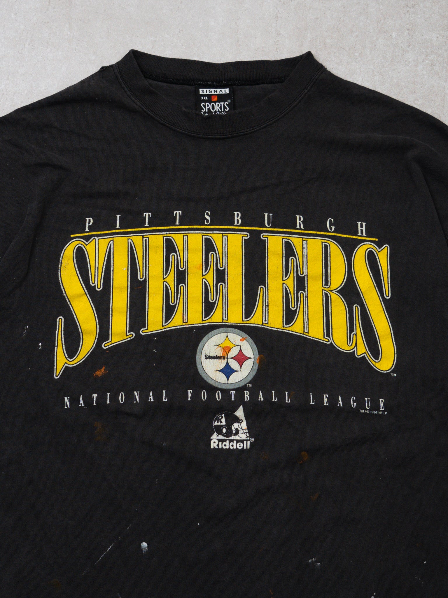 Vintage '96 Rugged Black Steelers Tee (L)