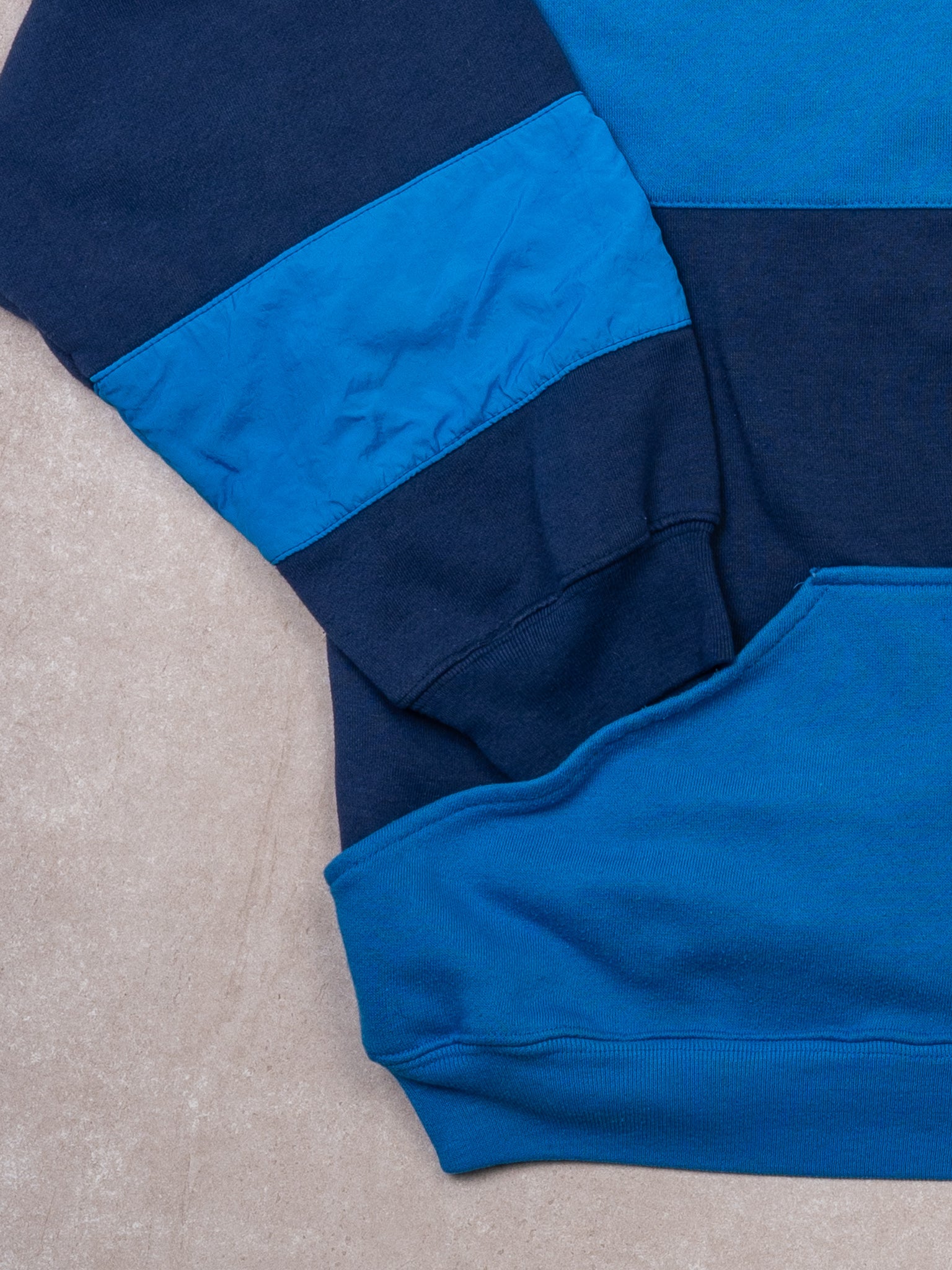 Vintage 80s Blue Striped Adidas Crewneck (XL)