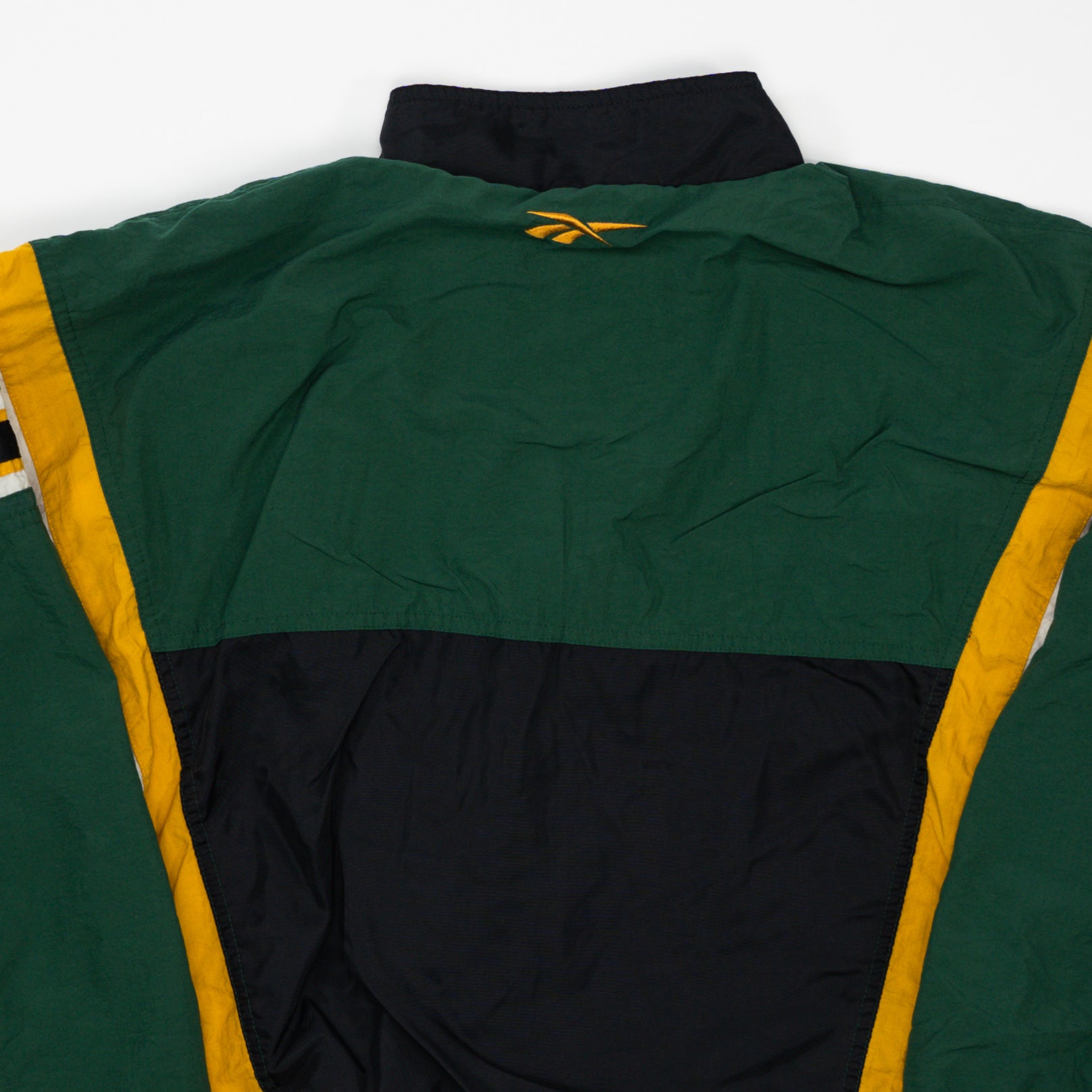 Vintage 90s Green, White + Yellow Reebok Windbreaker (M)
