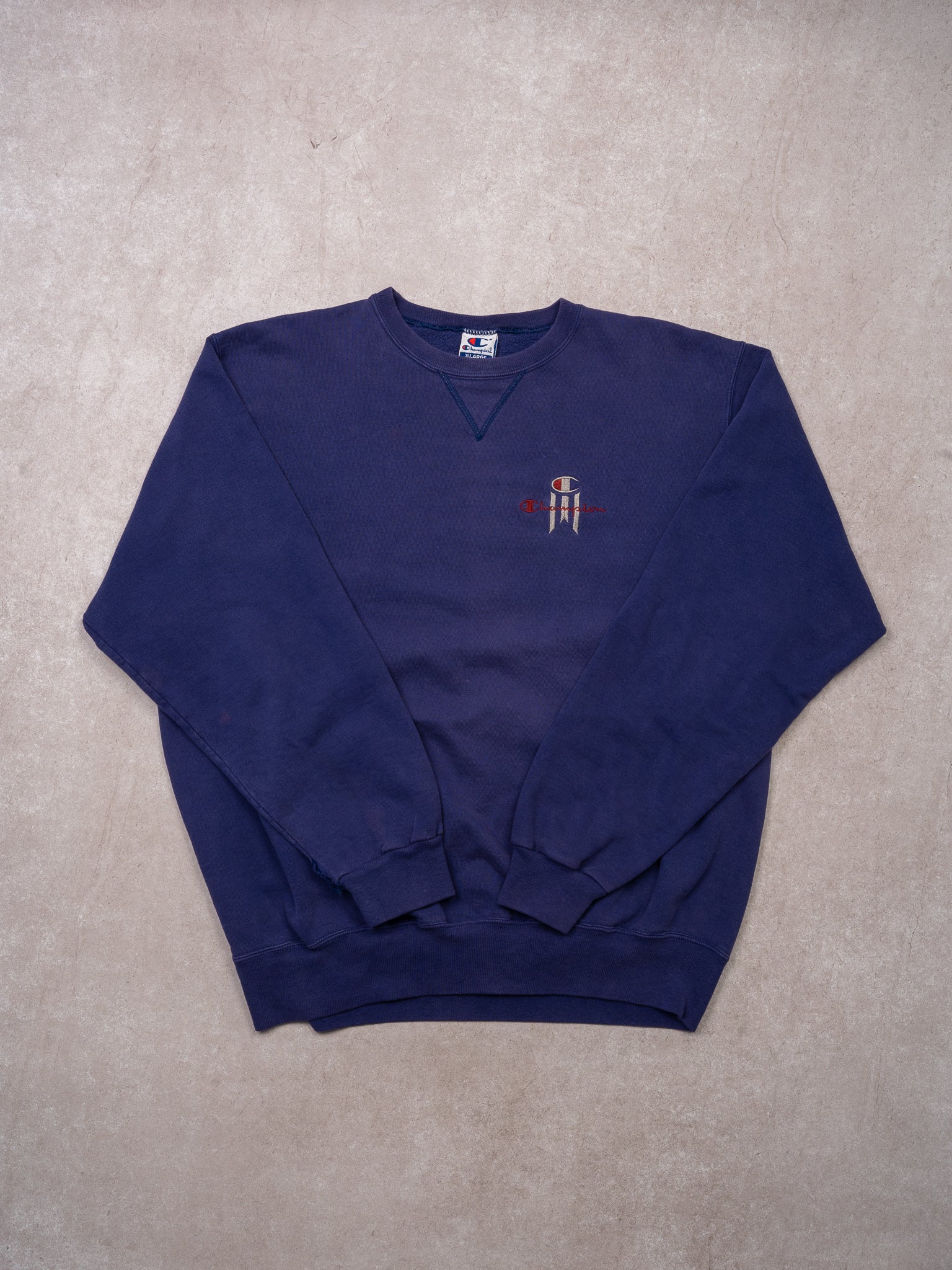 Vintage 90s Purple Champion Embroidered Crewneck (L/XL)