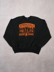 Vintage 90s Black Springdale Dynamos Crewneck (M)