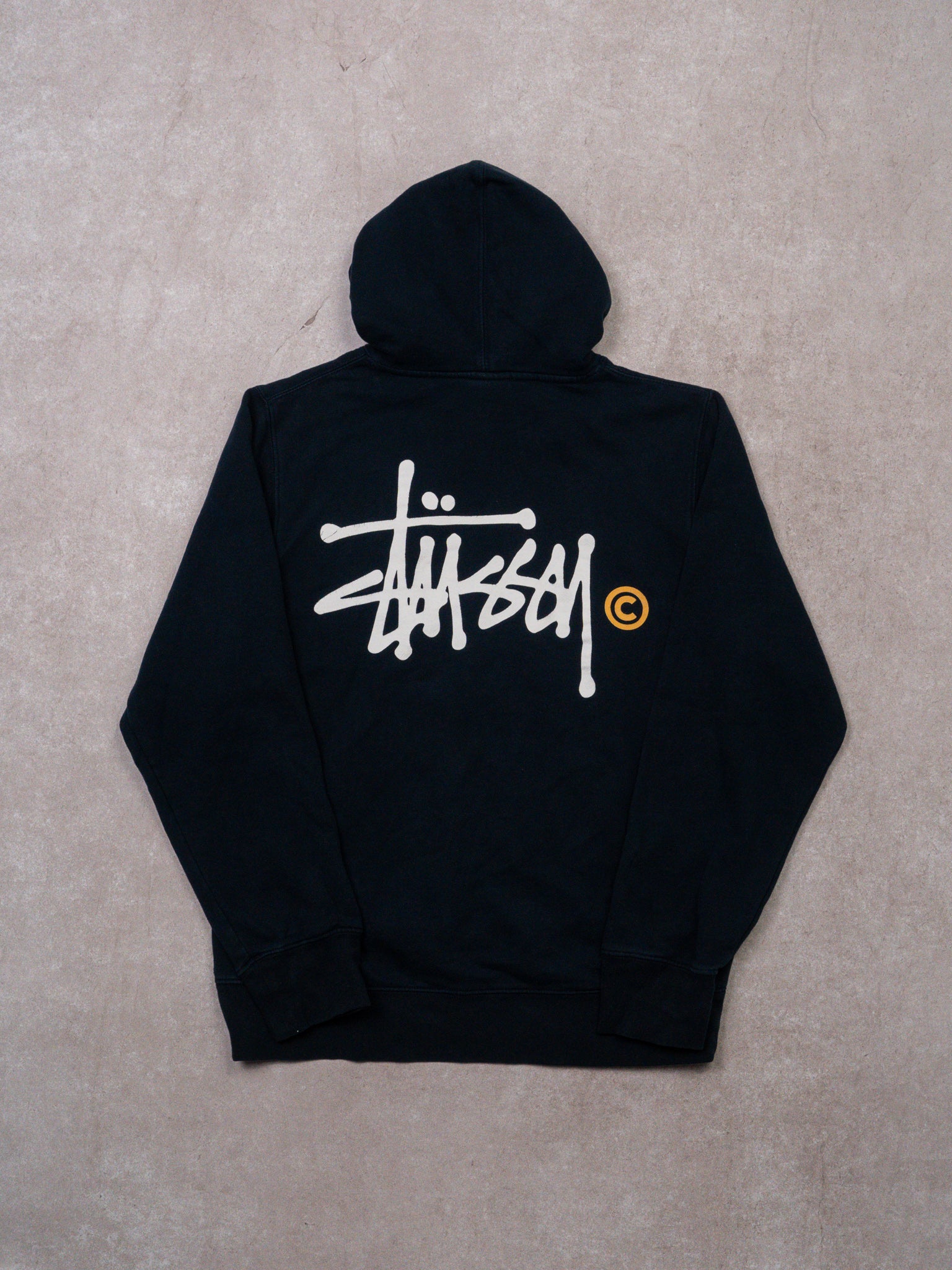 Navy + White Stussy Hoodie (M)