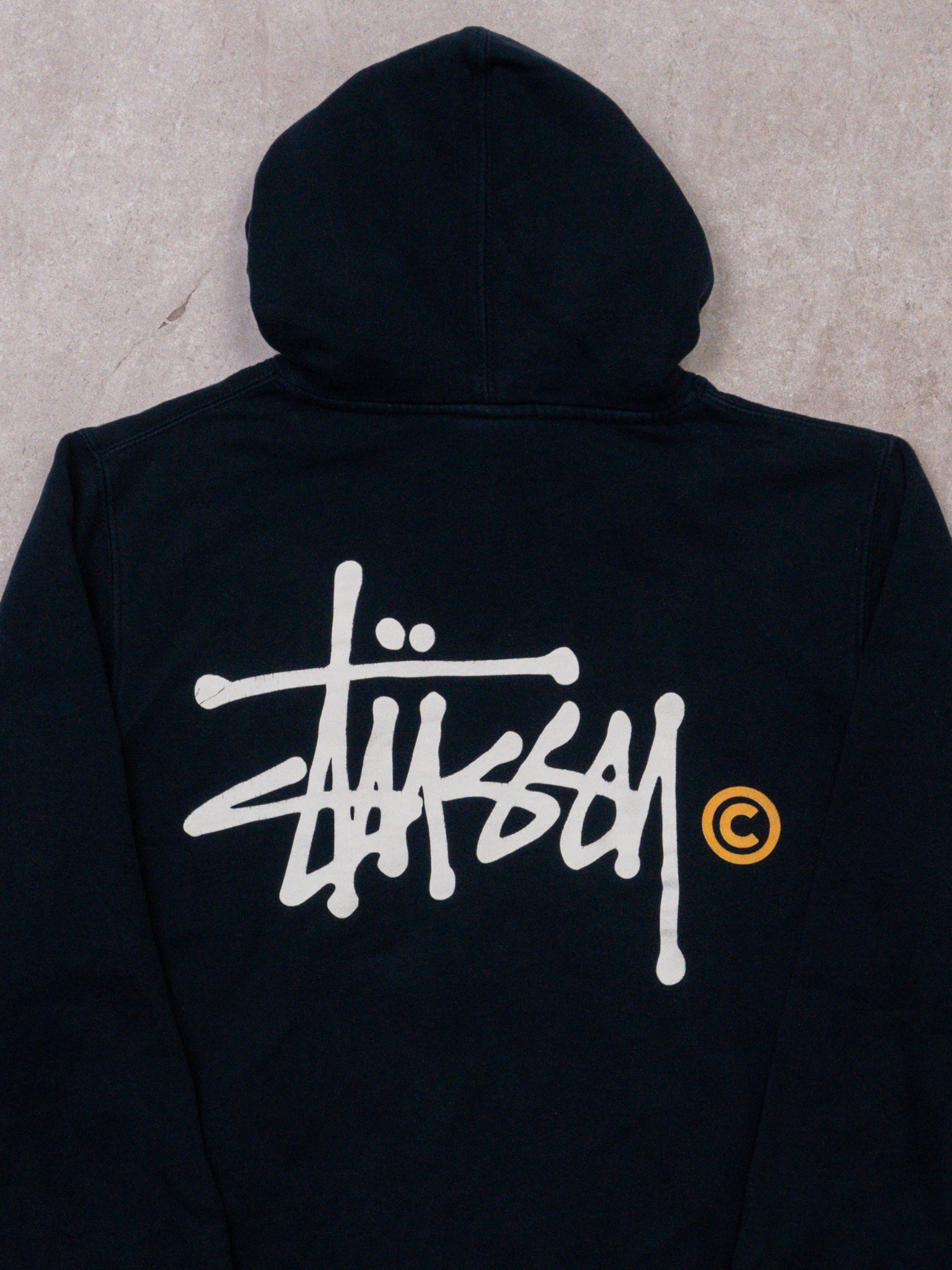 Navy + White Stussy Hoodie (M)