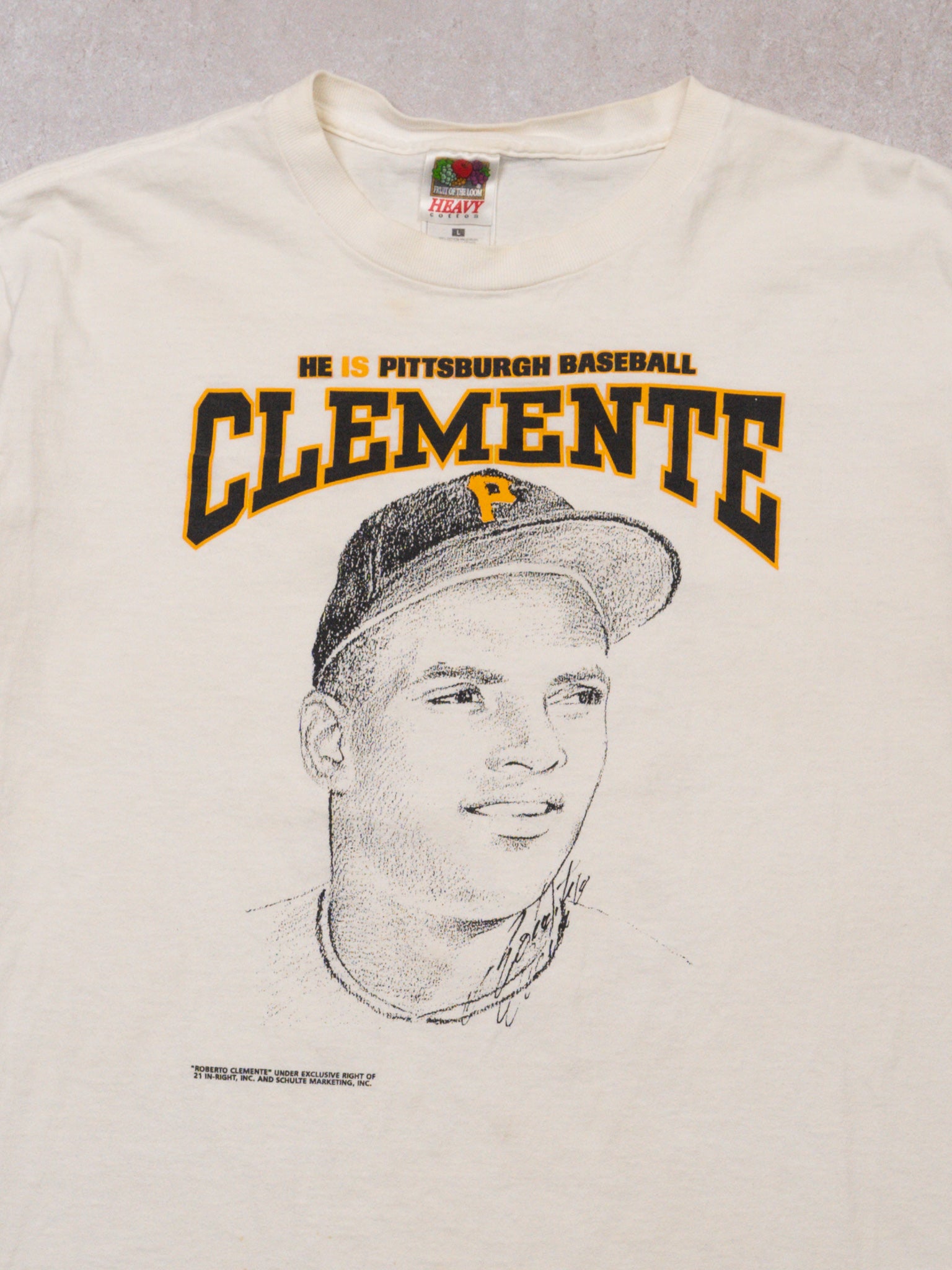 Vintage 90s White Clemente Pittsburgh MLB 'Great One' Tee (M)