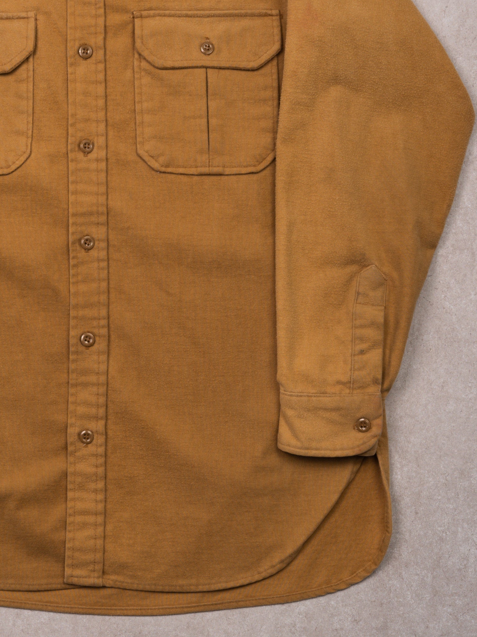 Vintage 70s Golden Yellow Cabela's Flannel Button Up (L)