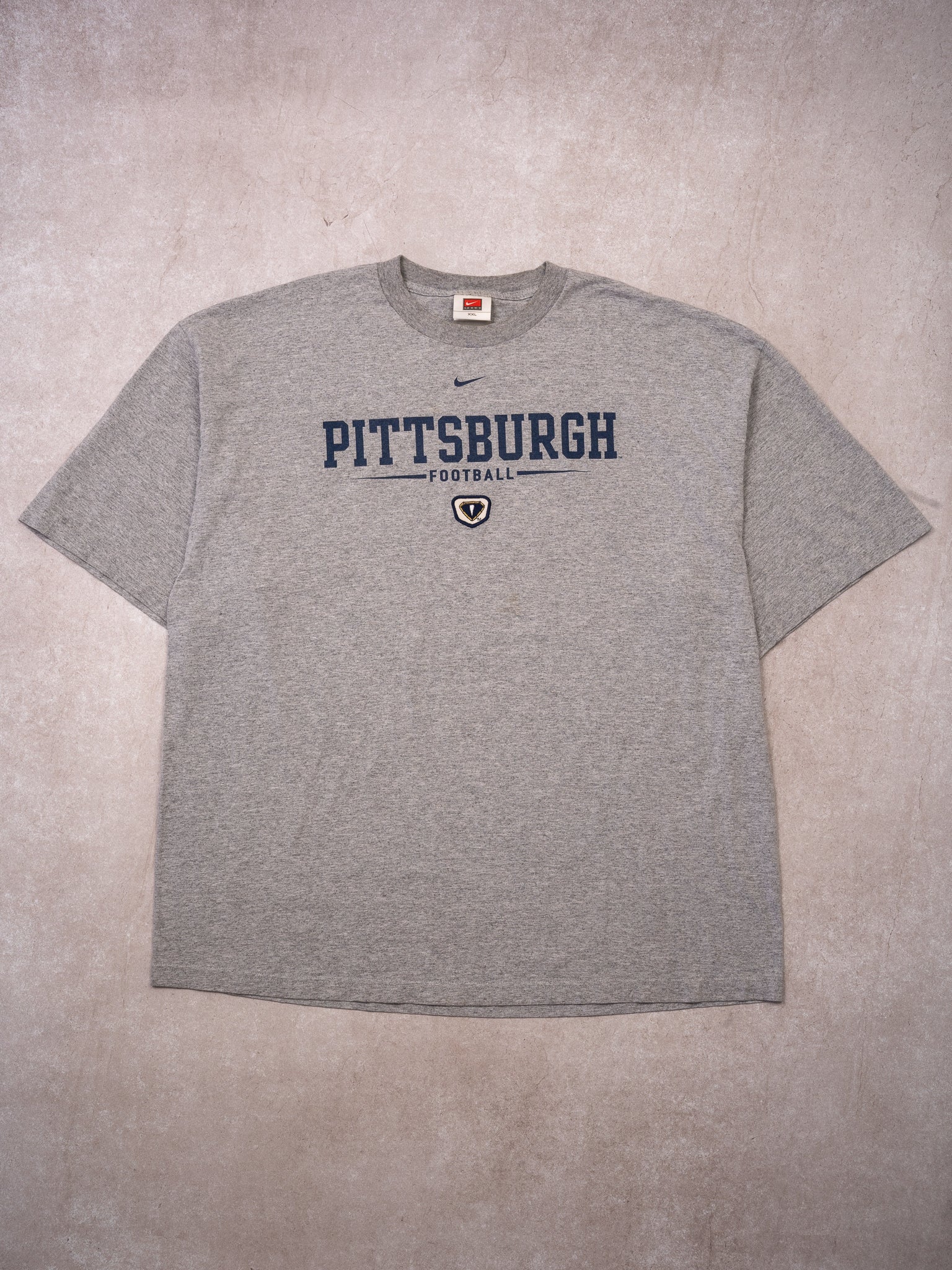 Vintage 90s Grey Pittsburgh x Nike Center Check Tee (XL)