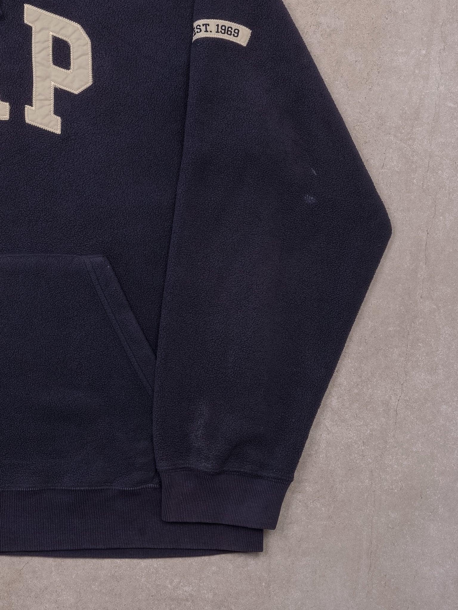 Vintage 90s Navy Blue Gap Fleece Hoodie (L)
