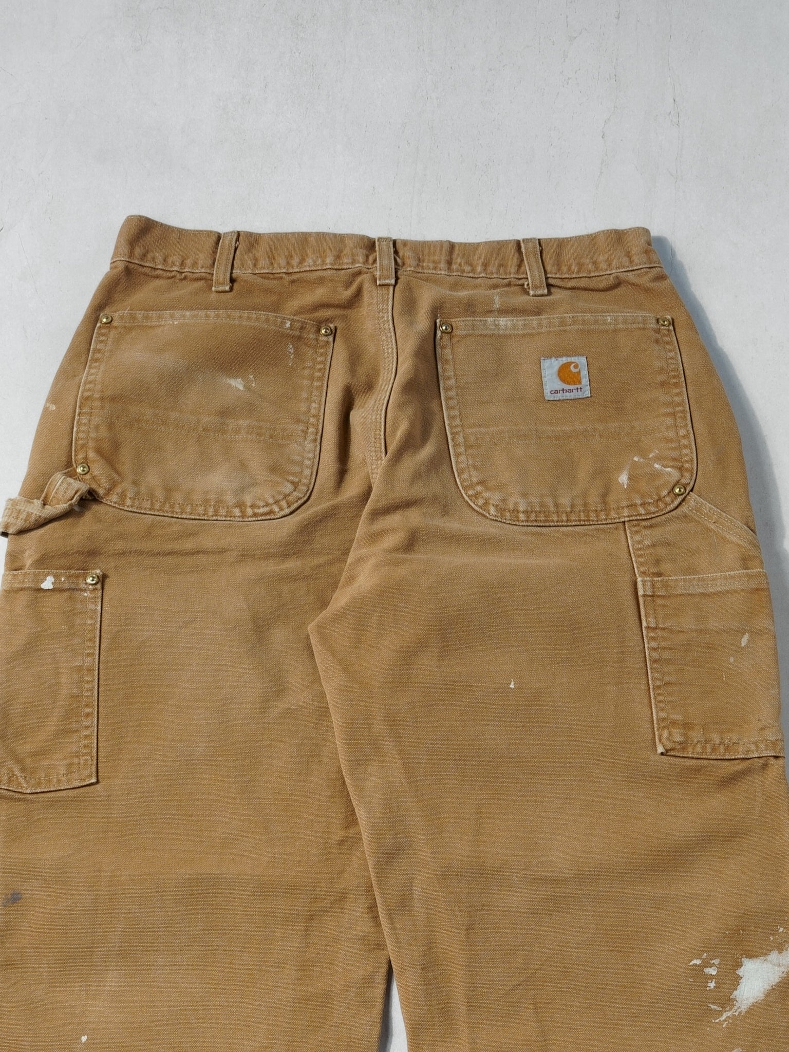 Vintage 90s Khaki Carhartt Double Knee Carpenter Pants (30x29)