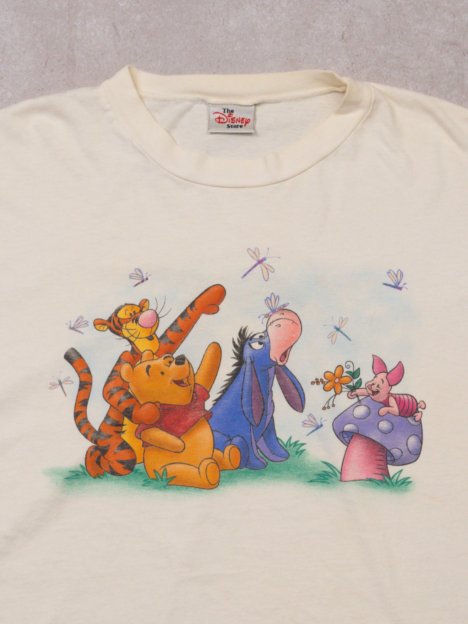 Vintage 90s Cream Winnie the Pooh + Friends Boxy Tee (M/L)
