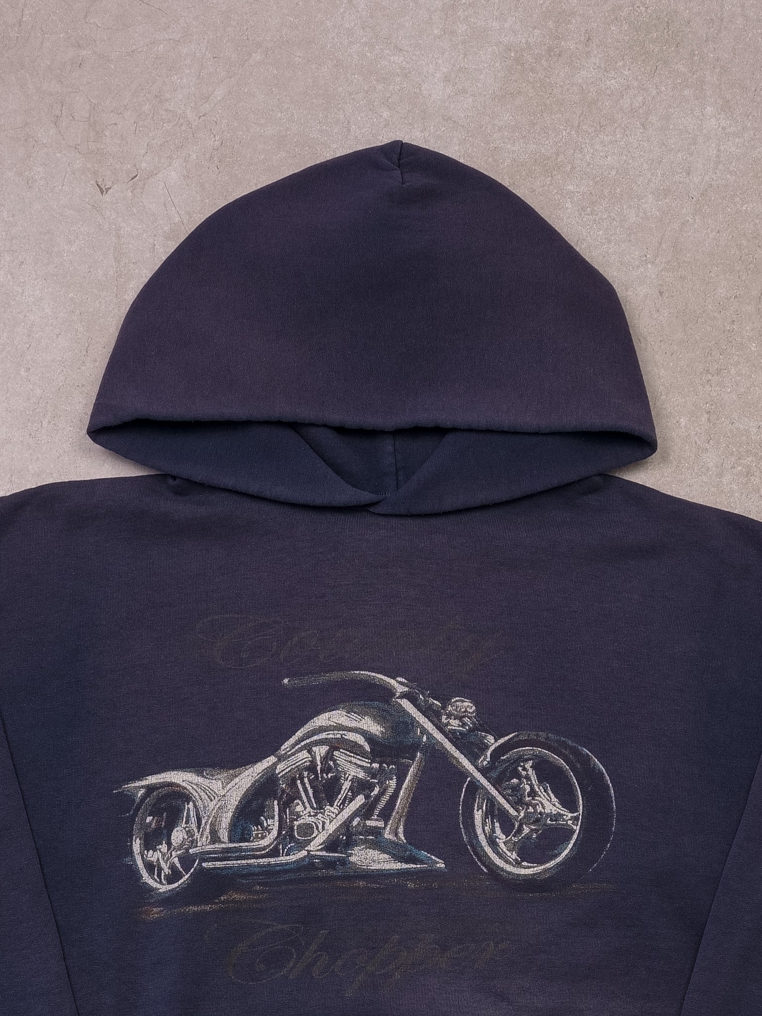 Vintage 90s Washed Blue County Choppers Champion Hoodie (S/M)