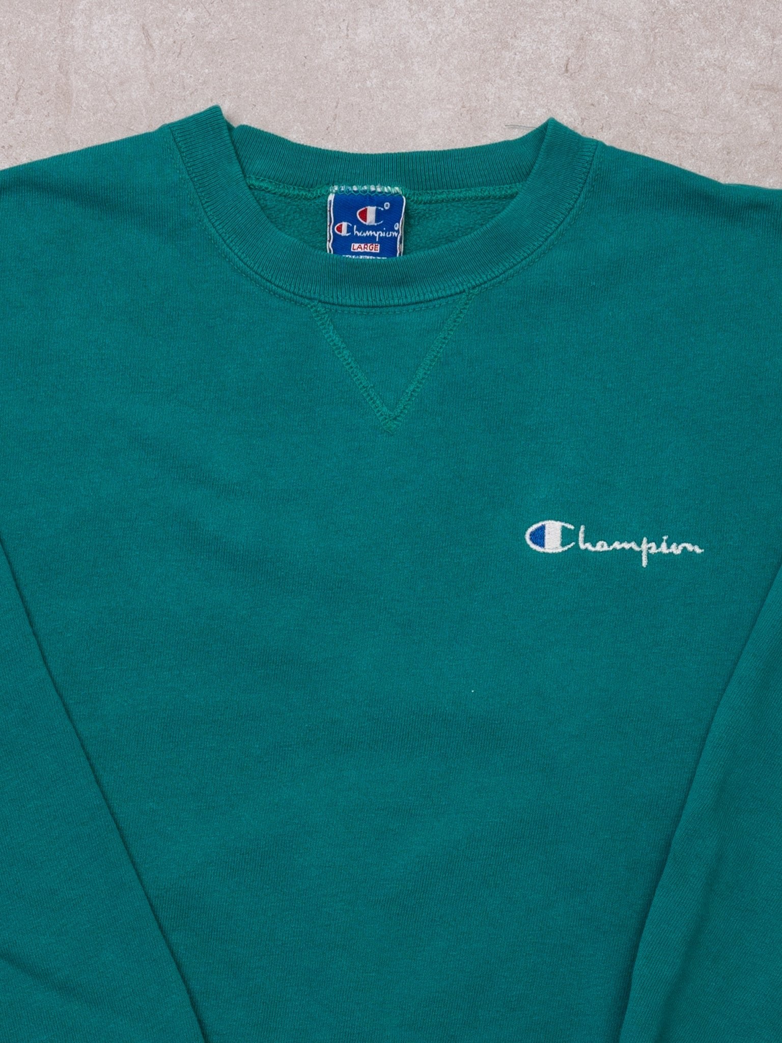 Vintage 90s Teal Champion Crewneck (S/M)