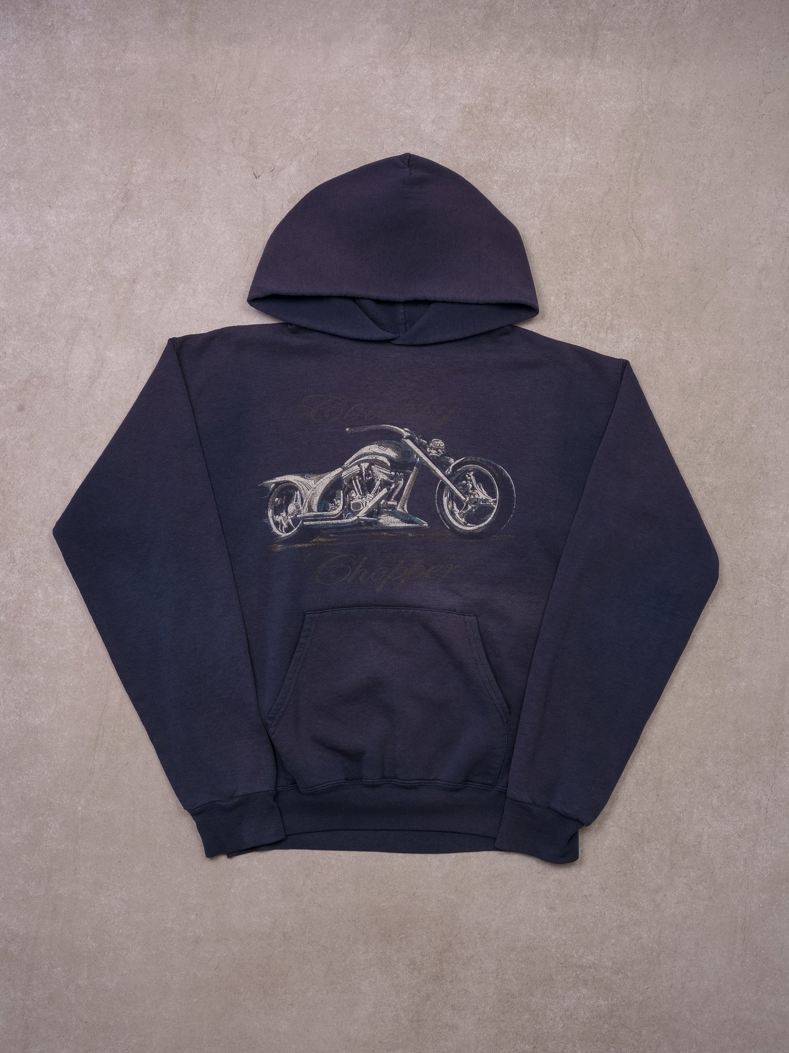 Vintage 90s Washed Blue County Choppers Champion Hoodie (S/M)