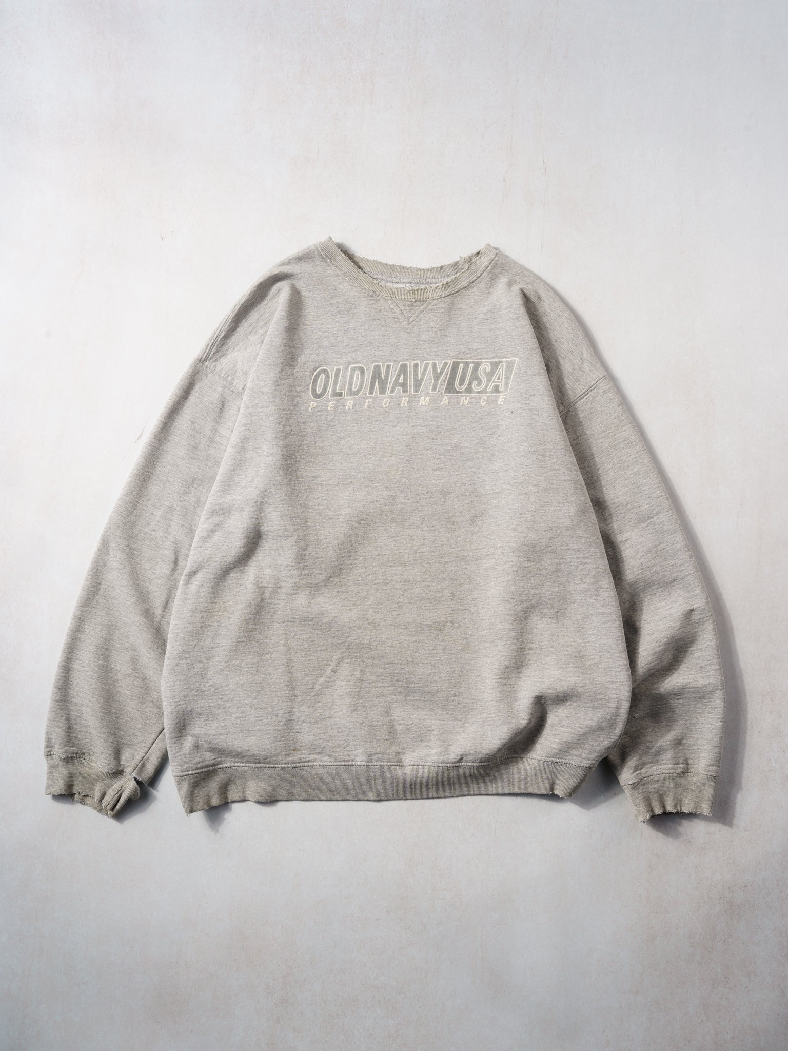 Vintage 90s Grey Old Navy USA Crewneck Crewneck (XL)