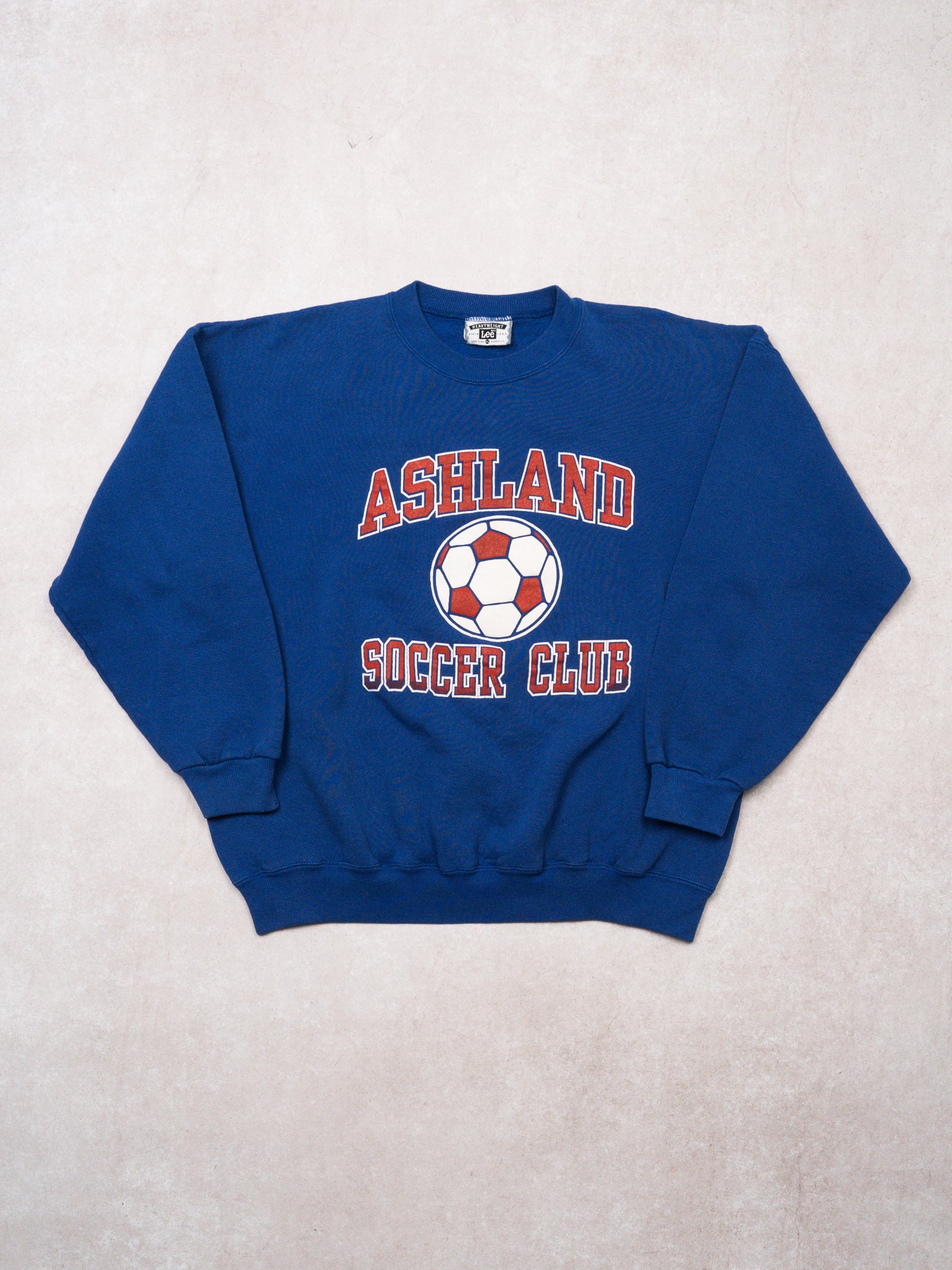VIntage 90s Blue Ashland Soccer Club x Lee Crewneck (L)
