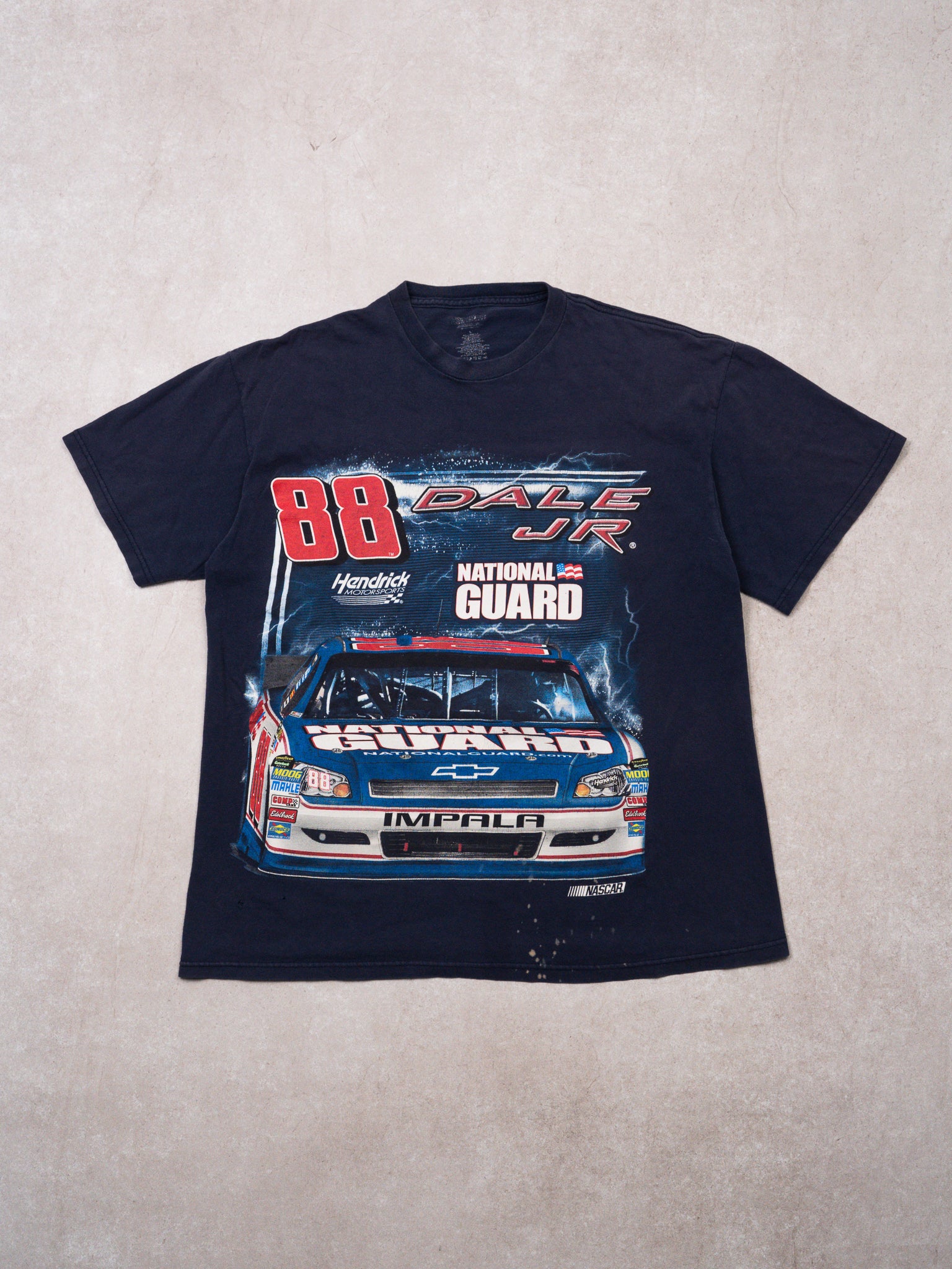 Vintage Blue Dale Jr #88 National Guard Racing Tee (M)
