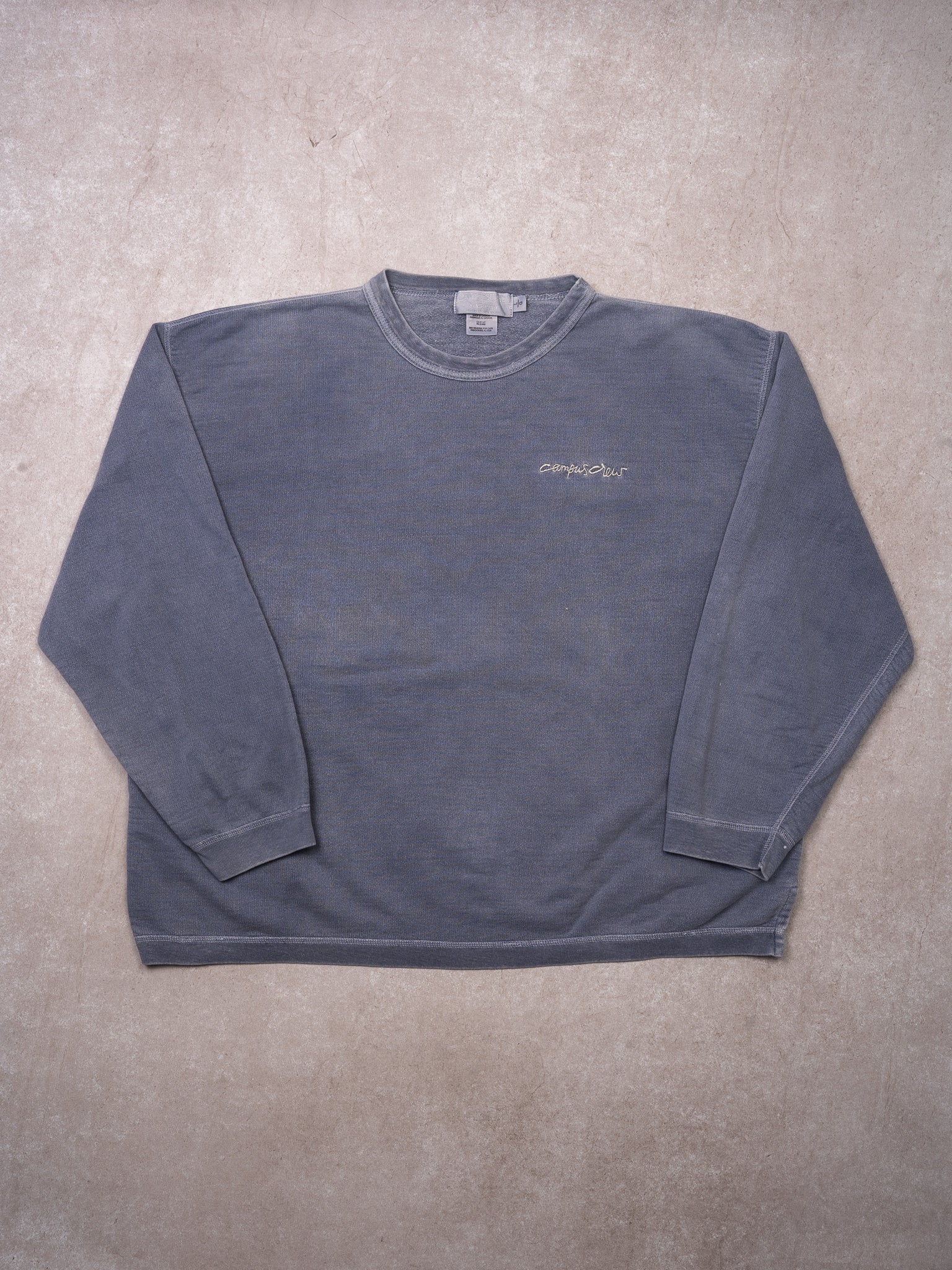 Vintage Washed Light Blue Campus Crewneck (XL)