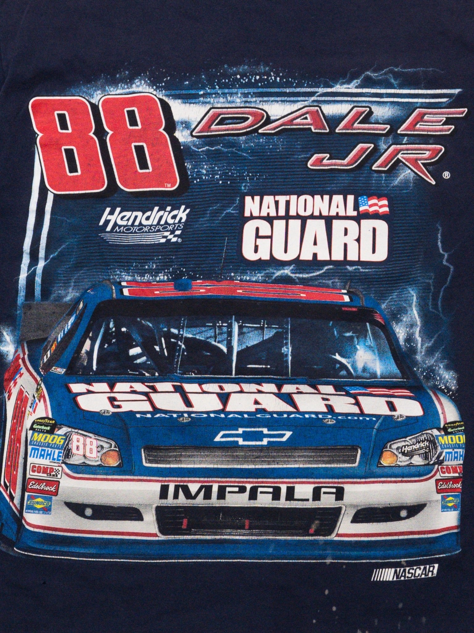 Vintage Blue Dale Jr #88 National Guard Racing Tee (M)