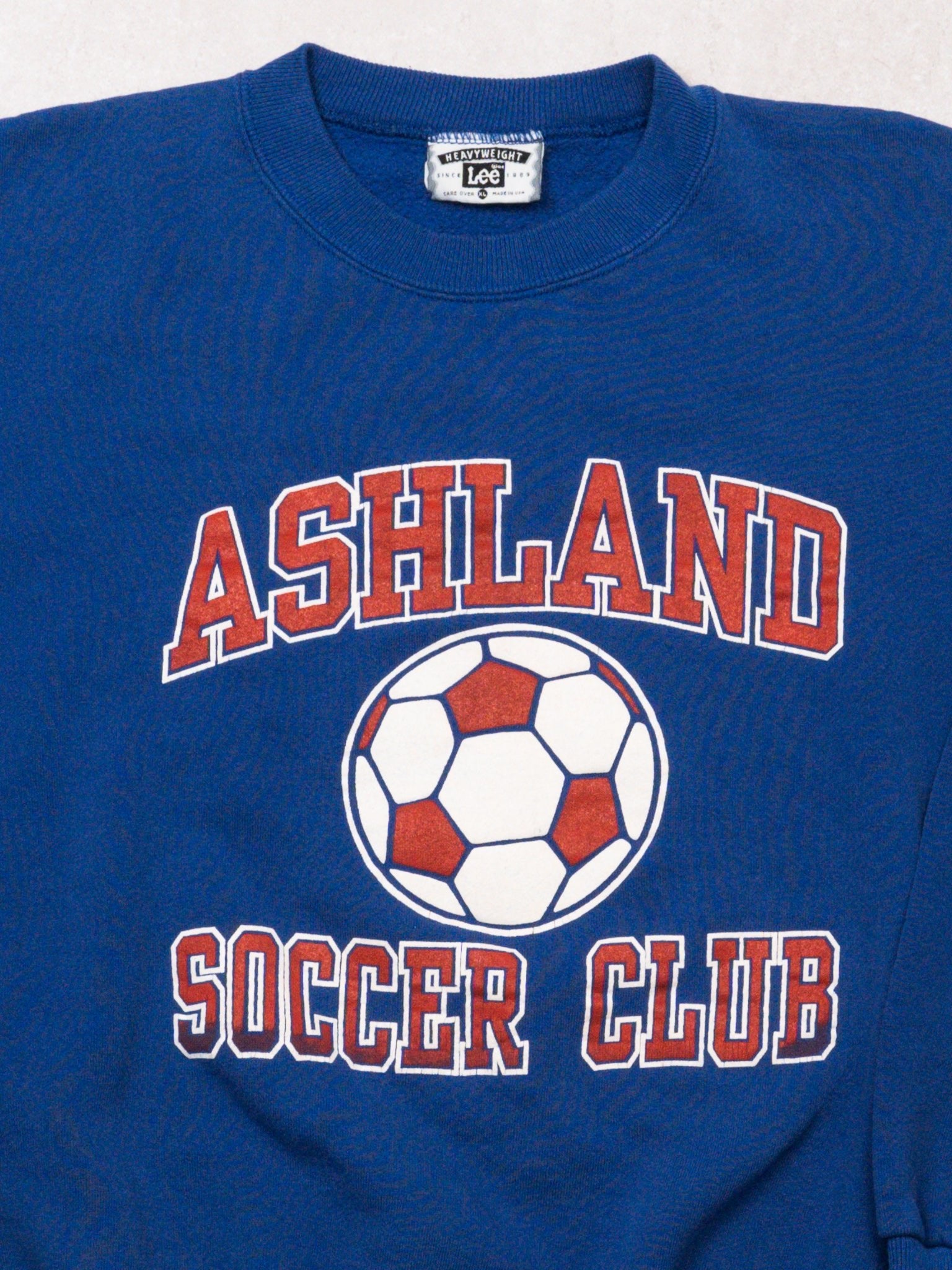 VIntage 90s Blue Ashland Soccer Club x Lee Crewneck (L)