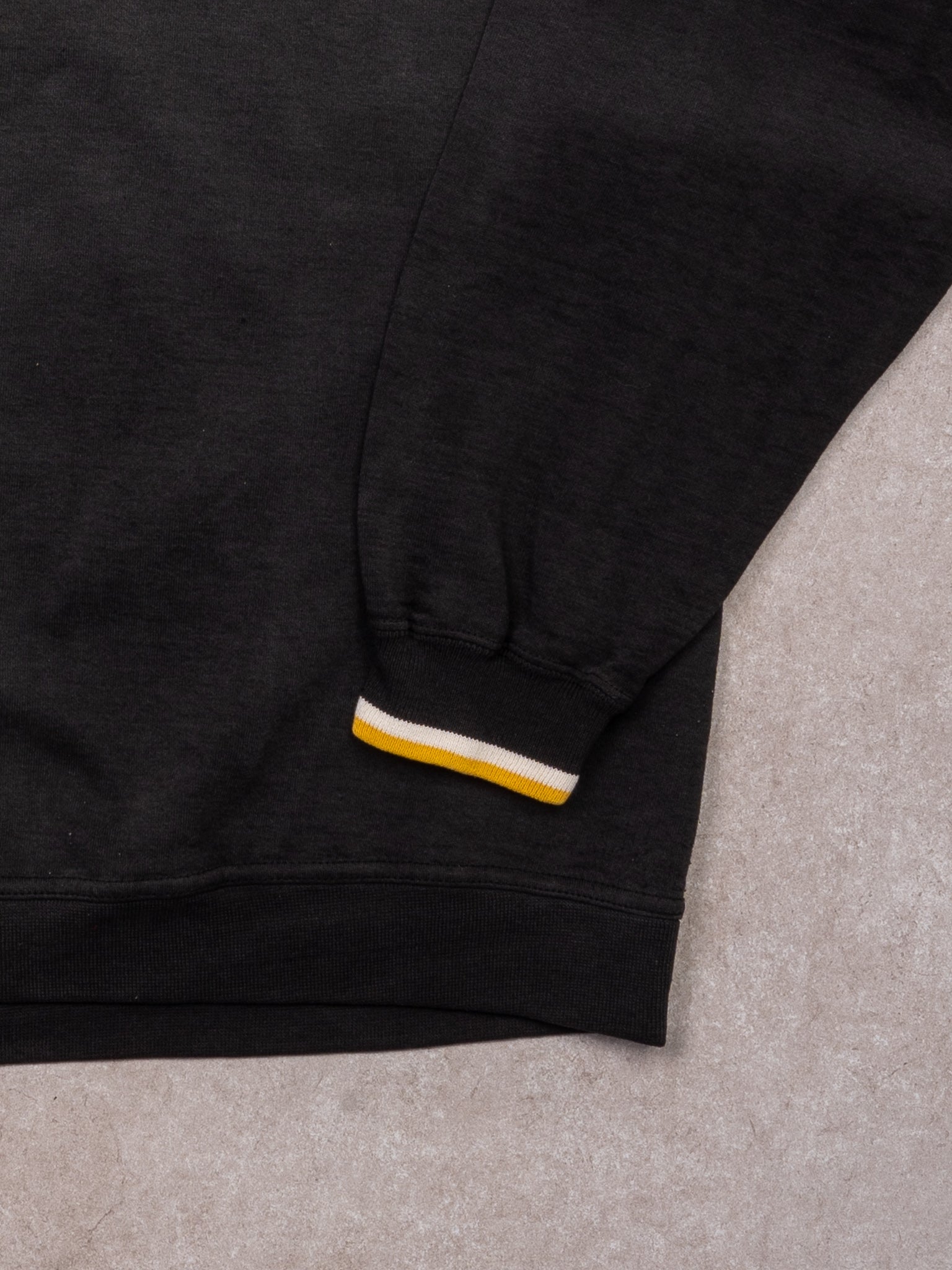 Vintage Black Sun Faded V Neck Steelers Sweater (L)