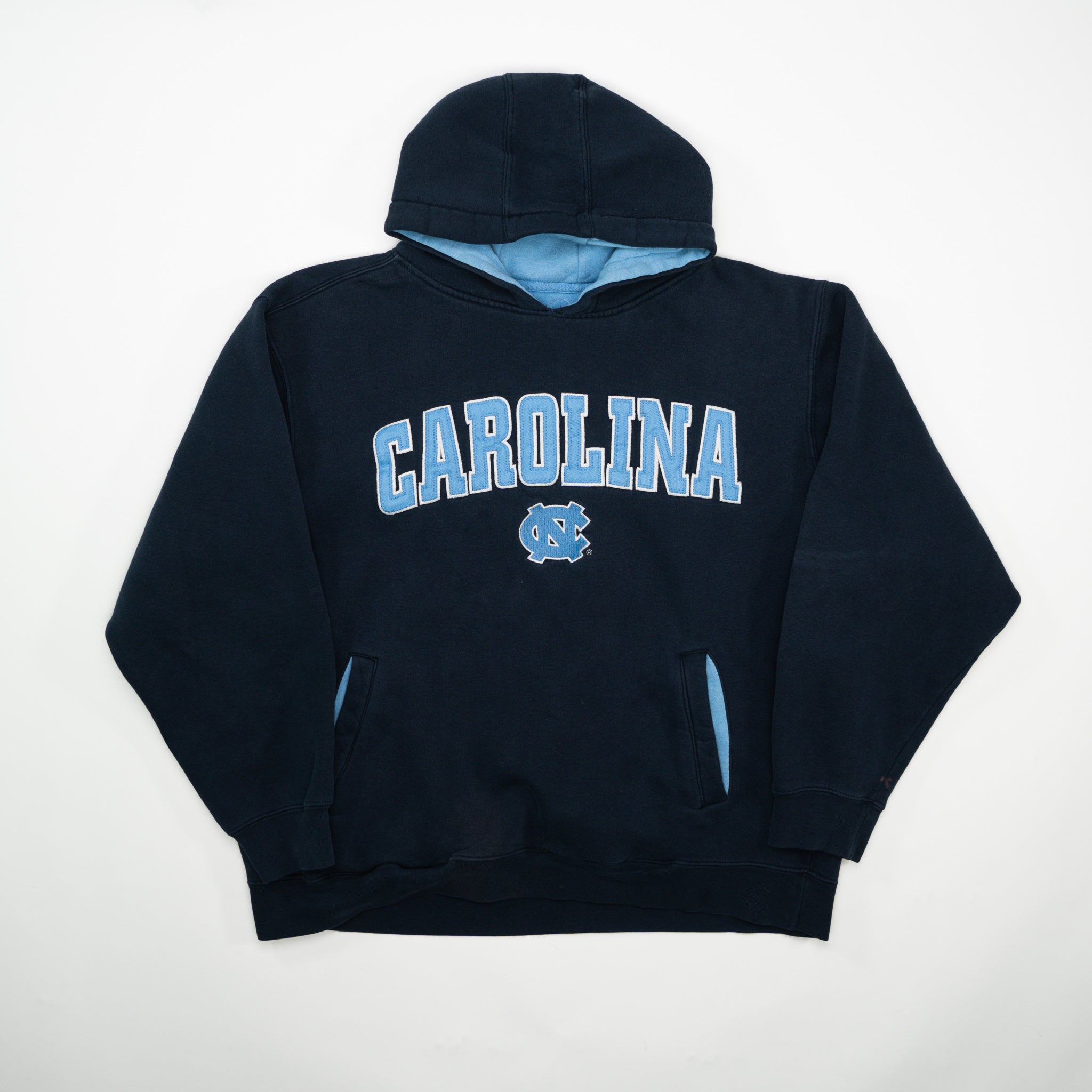Vintage Blue Carolina NC Footlocker Hoodie (L)