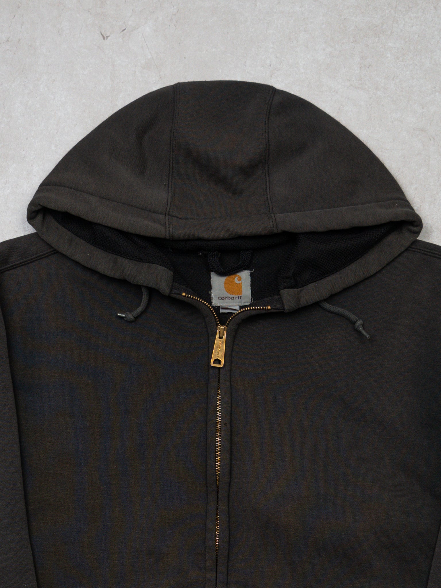 Vintage 90s Sun Faded Carhartt Insulated Zip Up Hoodie (XL)
