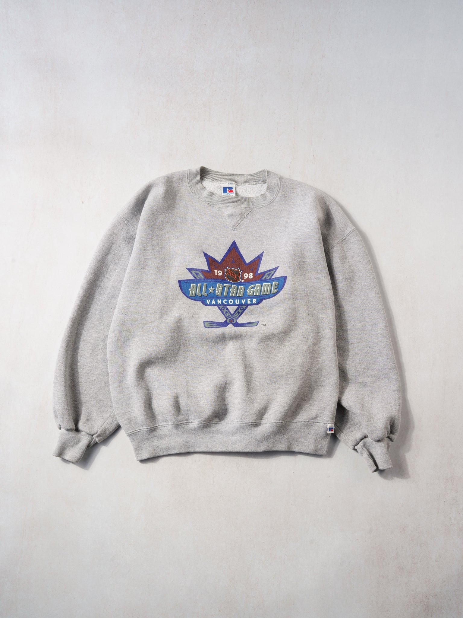 Vintage 98' Grey NHL All Star Game Vancouver Russell Athletics (M/L)
