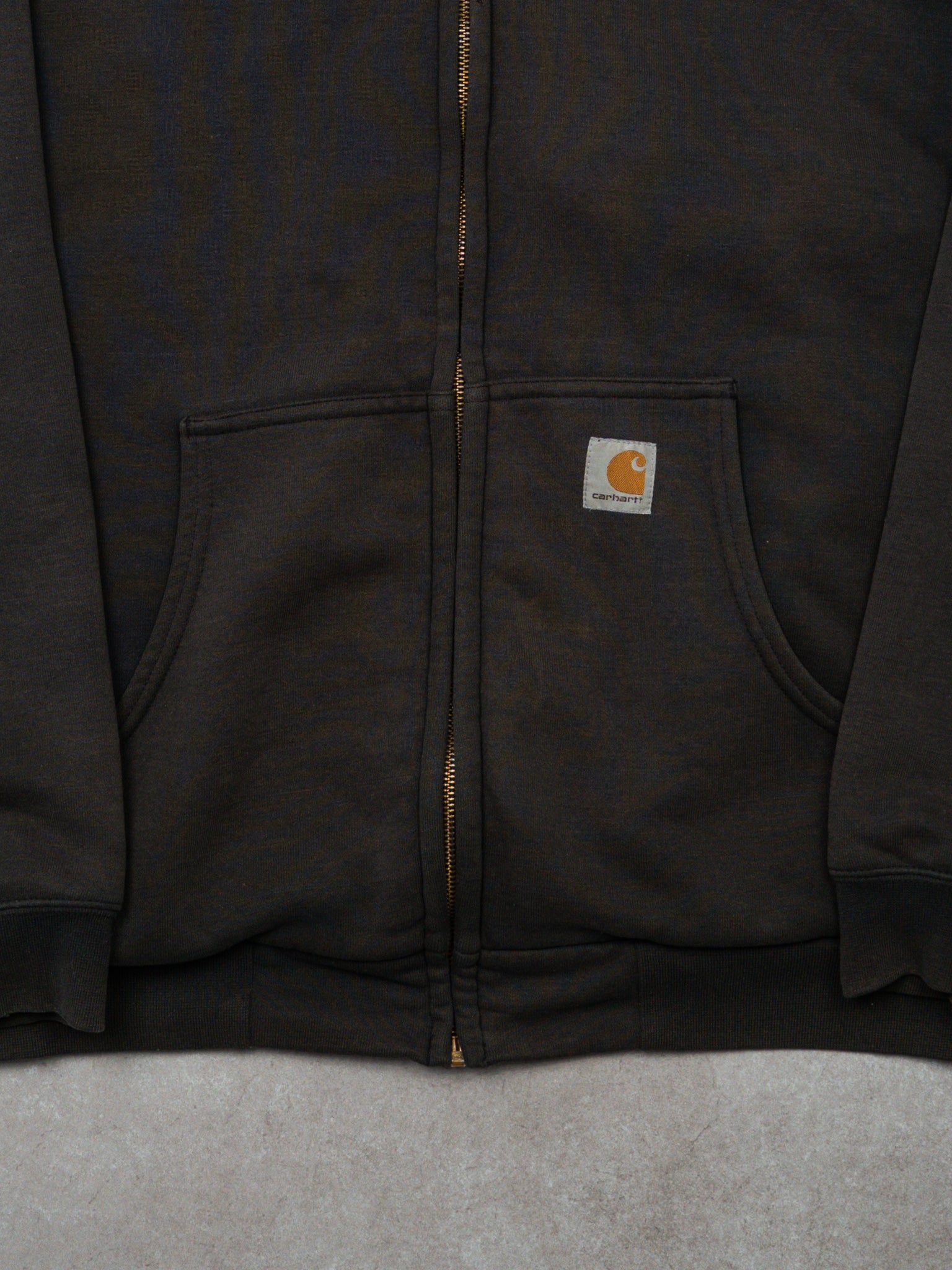 Vintage 90s Sun Faded Carhartt Insulated Zip Up Hoodie (XL)