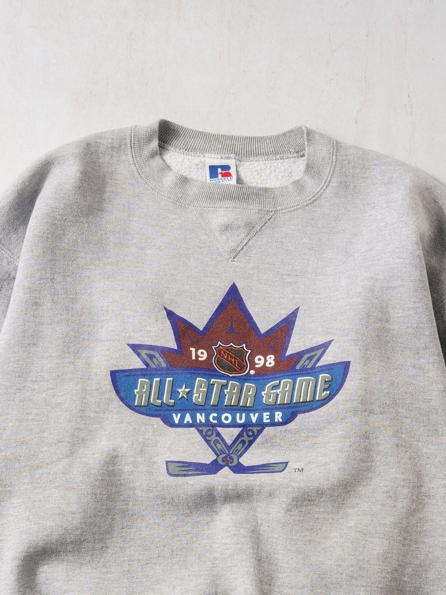 Vintage 98' Grey NHL All Star Game Vancouver Russell Athletics (M/L)