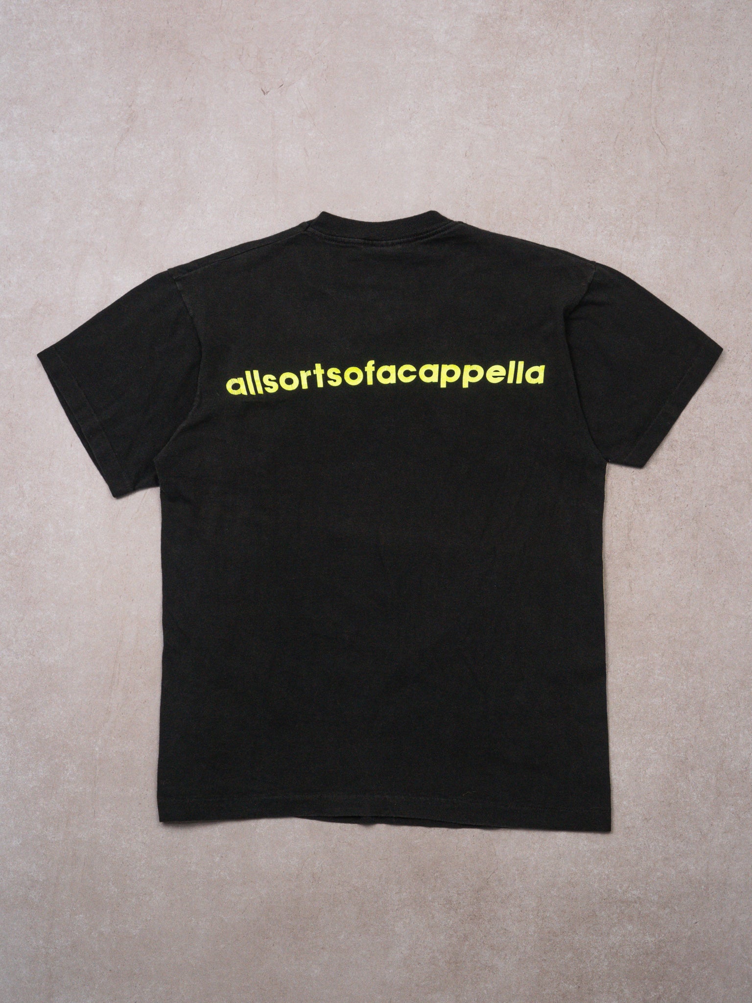 Vintage 90s Black Acme Vocals Graphic Single Stitch Tee (M)