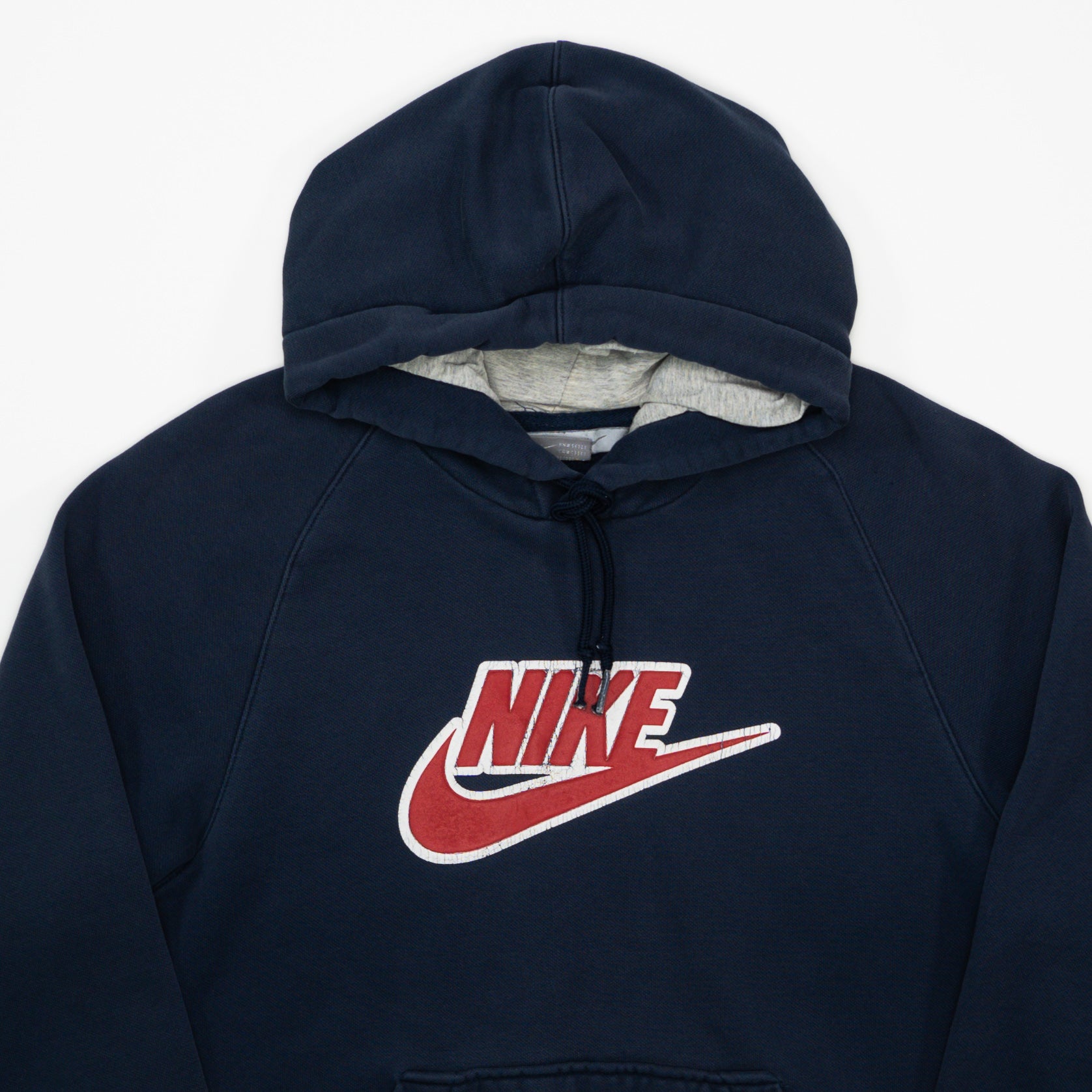 Vintage Y2K Blue + Red Nike Swoosh Hoodie (M)