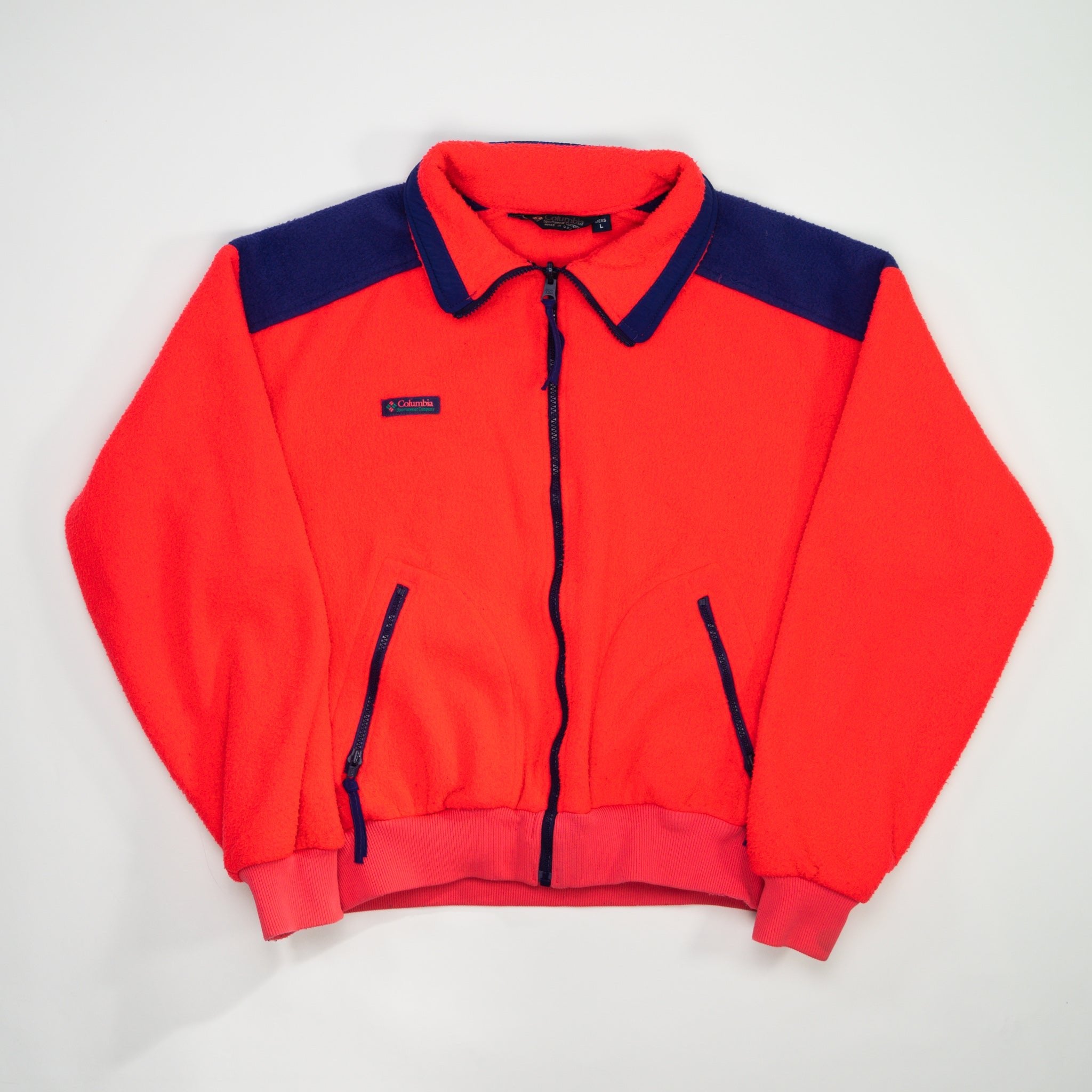 Vintage Pink + Purple Columbia Fleece Zip Up (M/L)