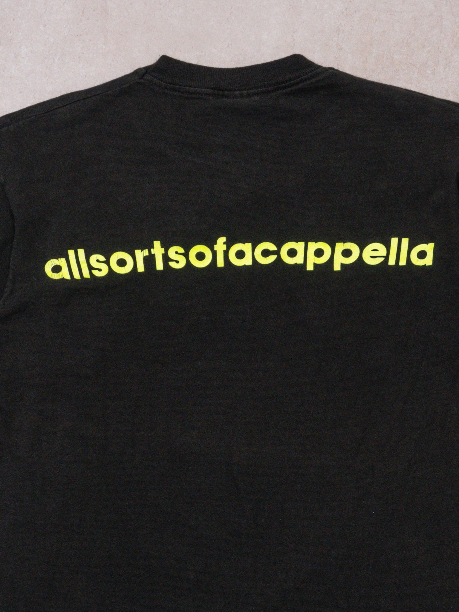Vintage 90s Black Acme Vocals Graphic Single Stitch Tee (M)