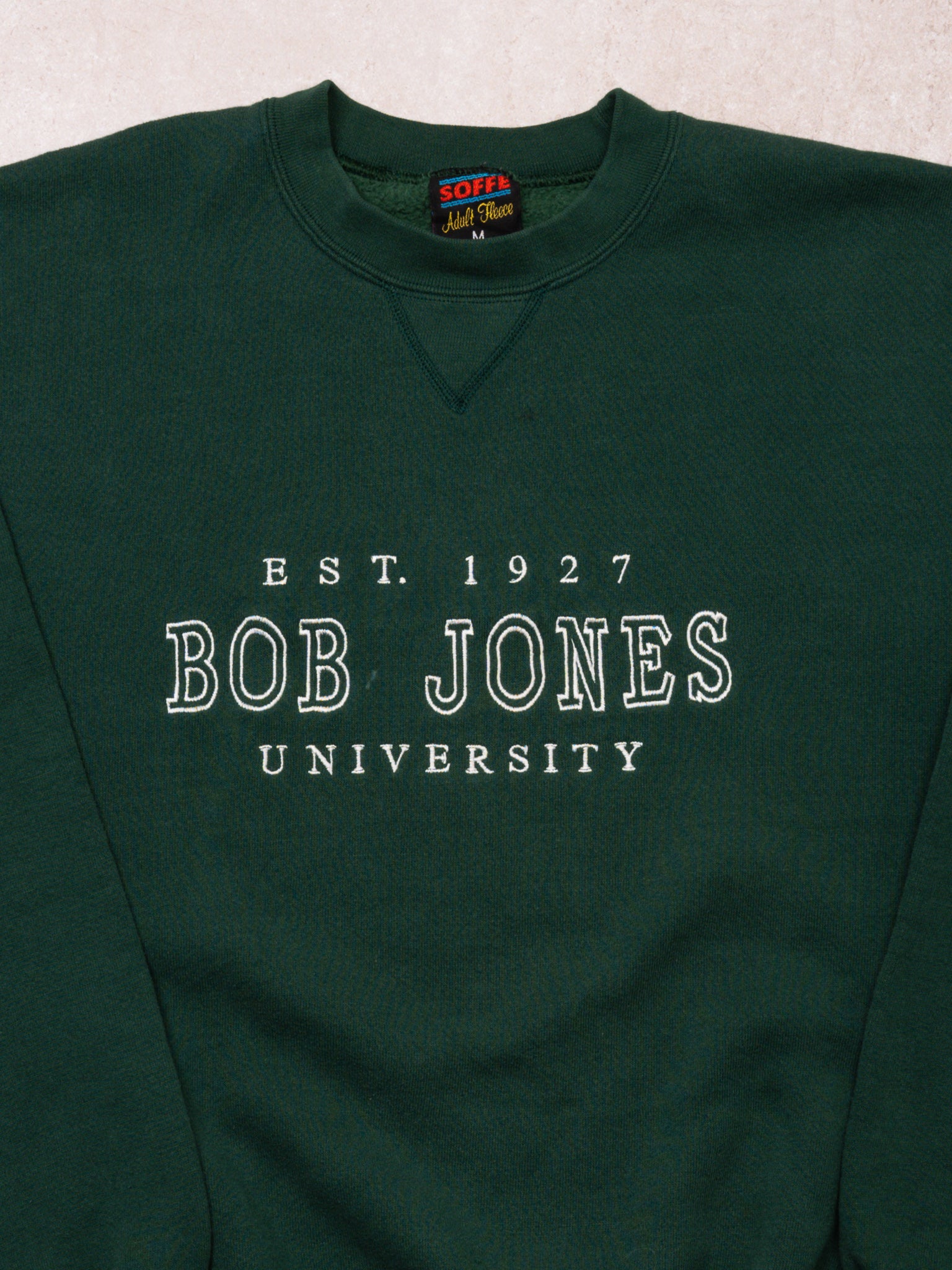 Vintage 90s Green Bob Jones University Crewneck (M)