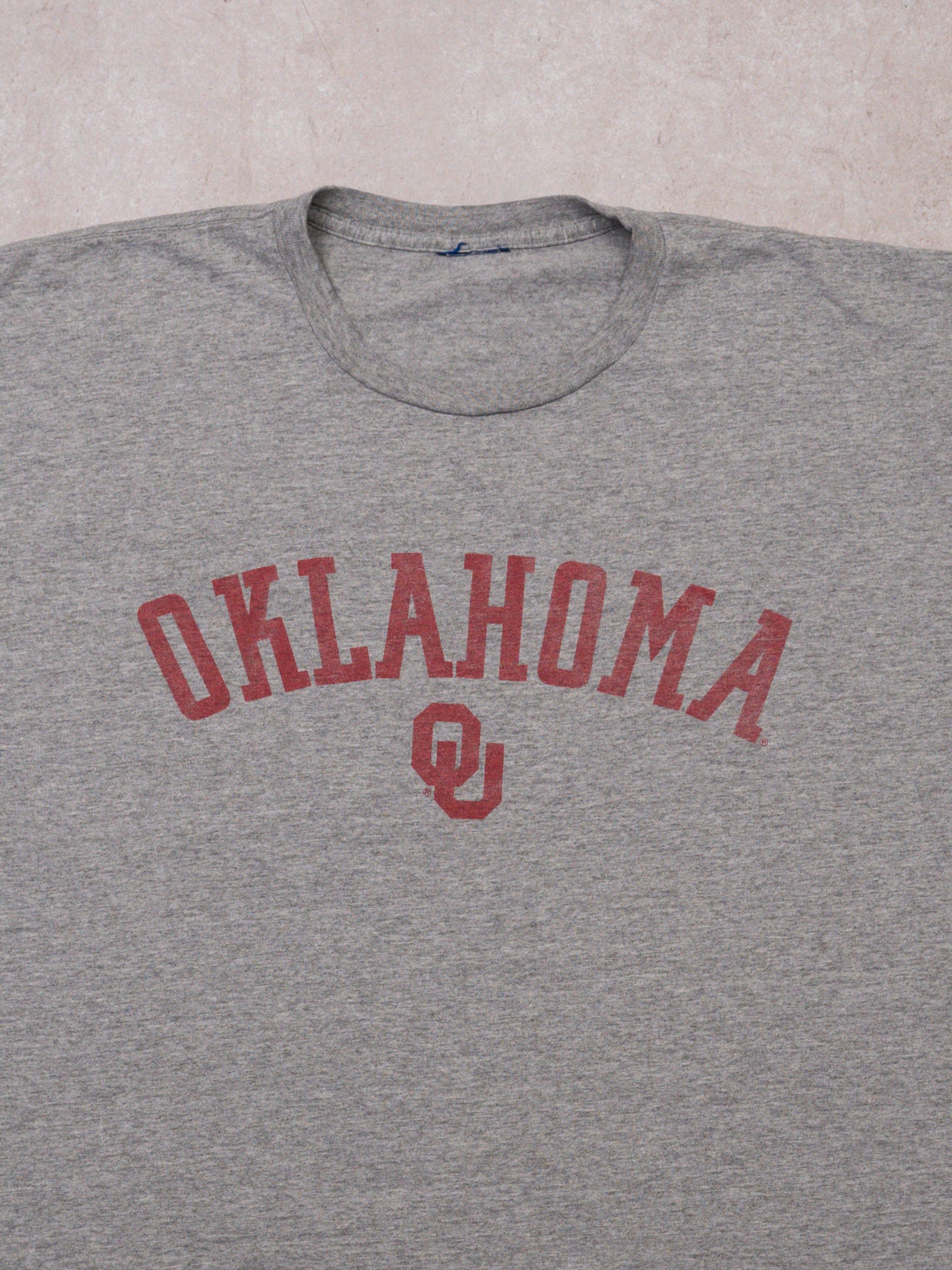 Vintage Grey Oklahoma 'OU' University Tee (XL)