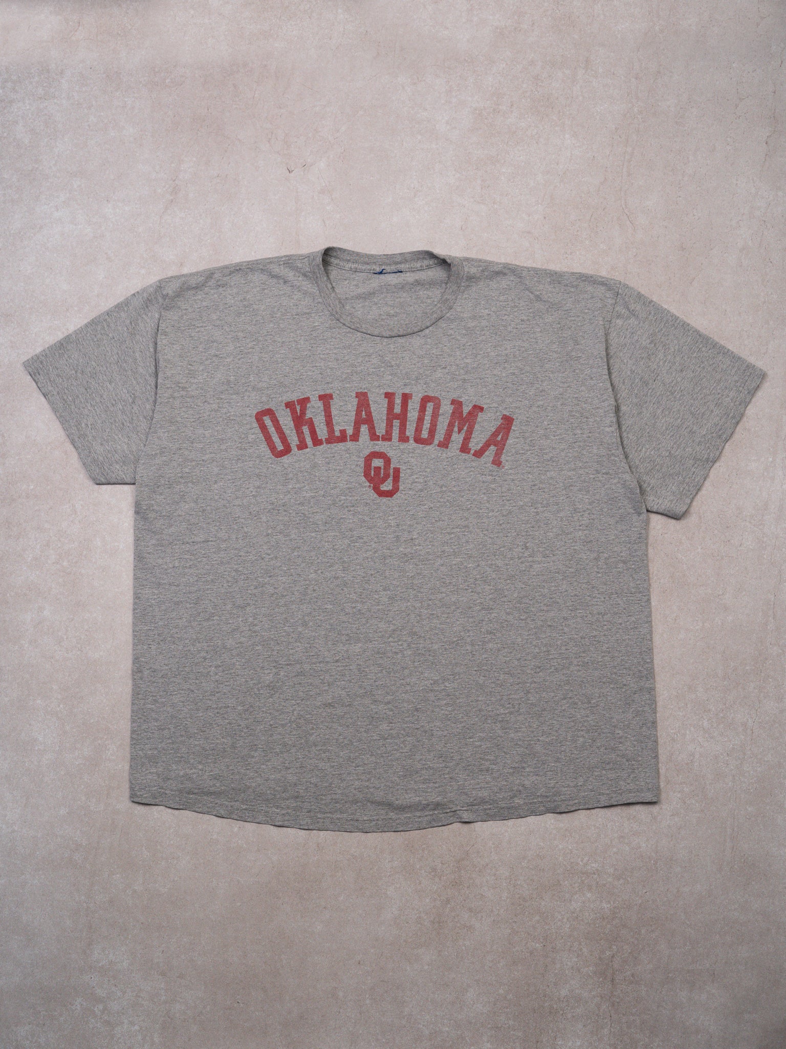 Vintage Grey Oklahoma 'OU' University Tee (XL)