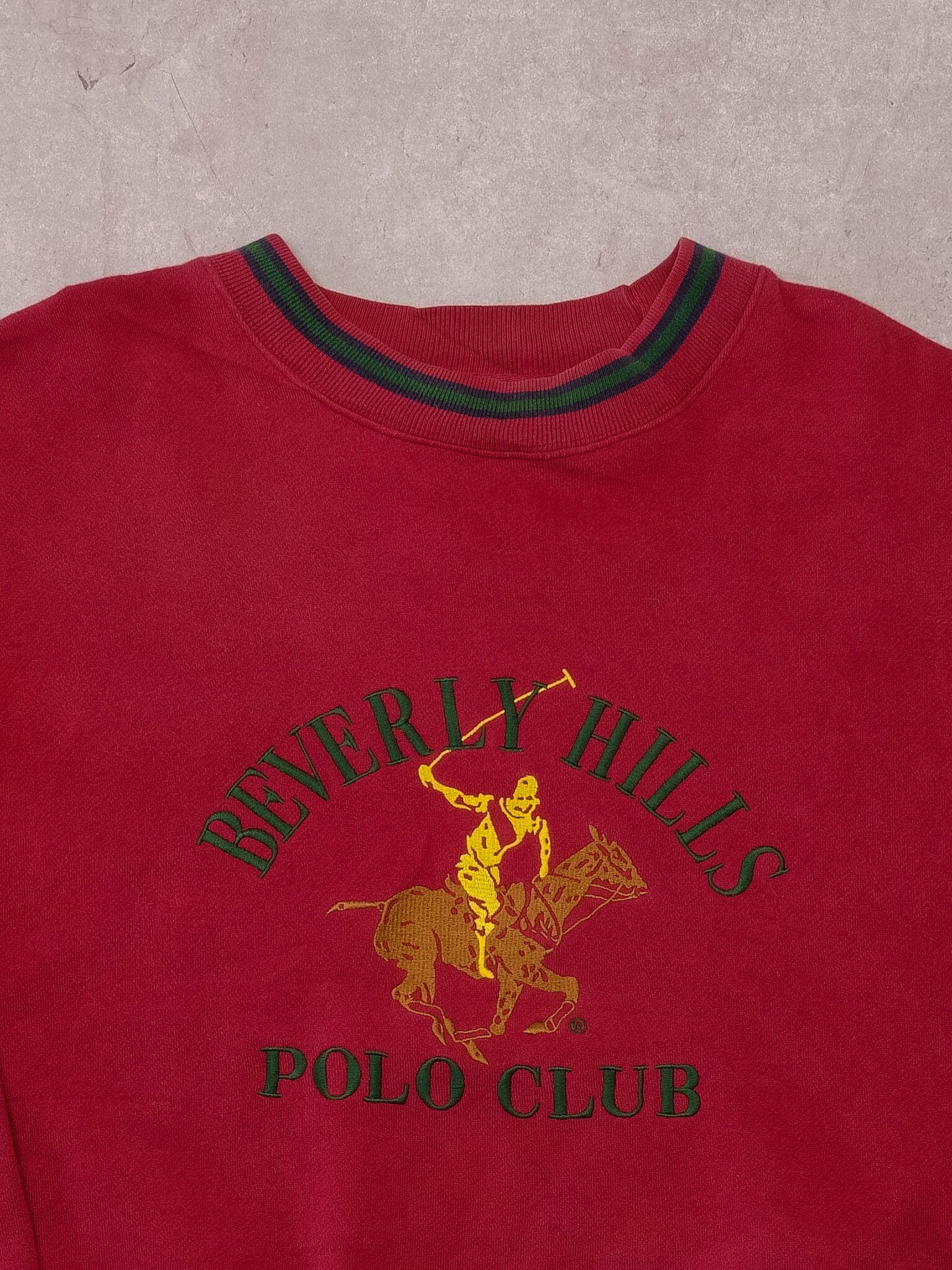 Vintage 90s Red Beverly Hills Polo Club Crewneck (XXL)