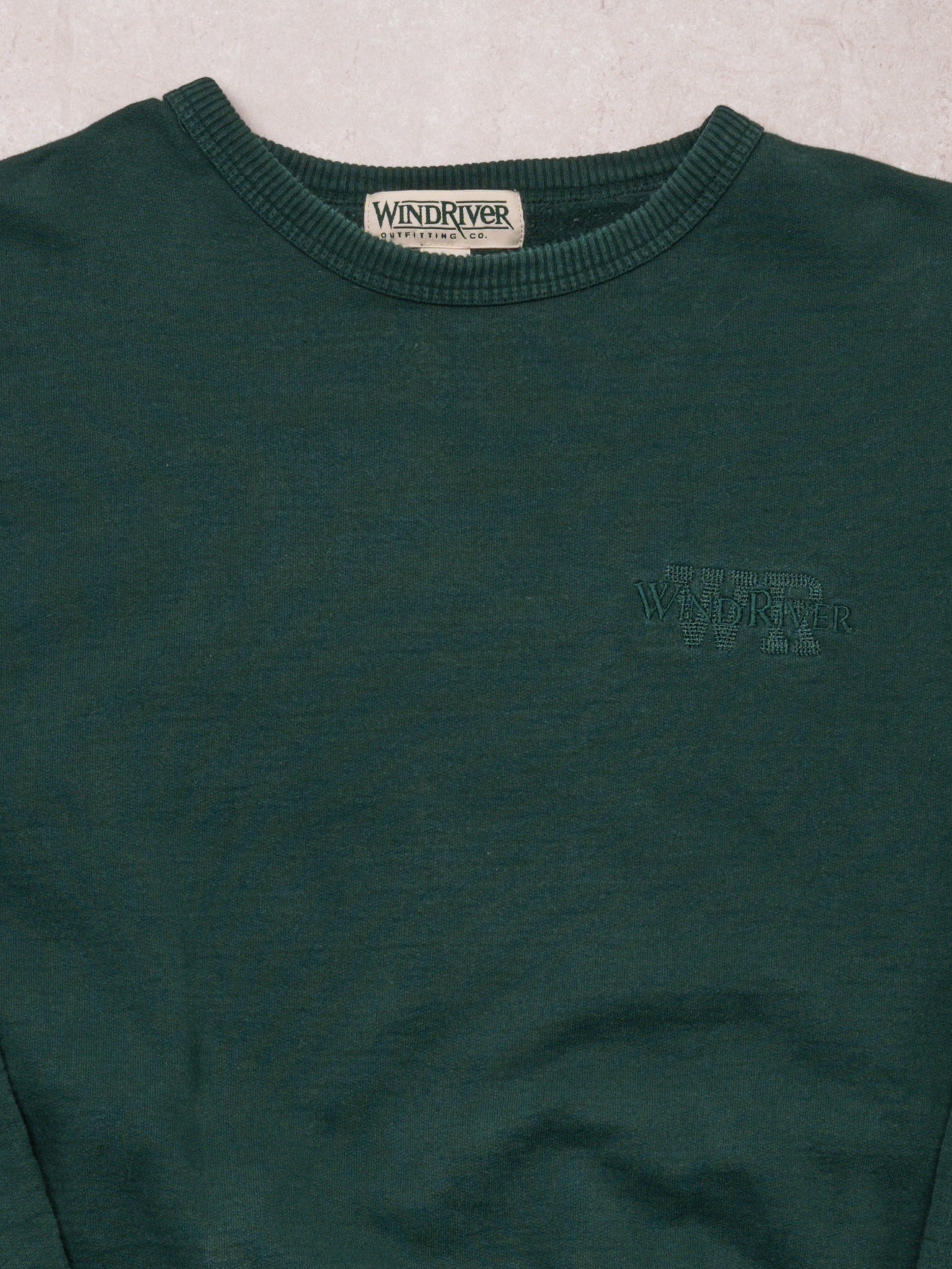 Vintage 90s Green Wind River Blank Crewneck (XXL)