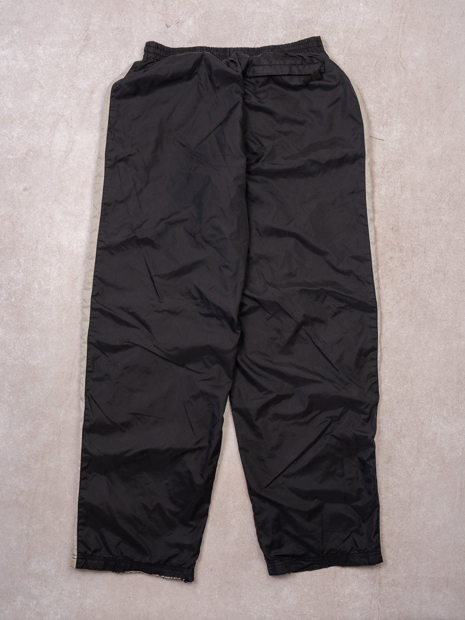 Vintage Y2K Black  + Grey + White Windbreaker Pants (M/L)
