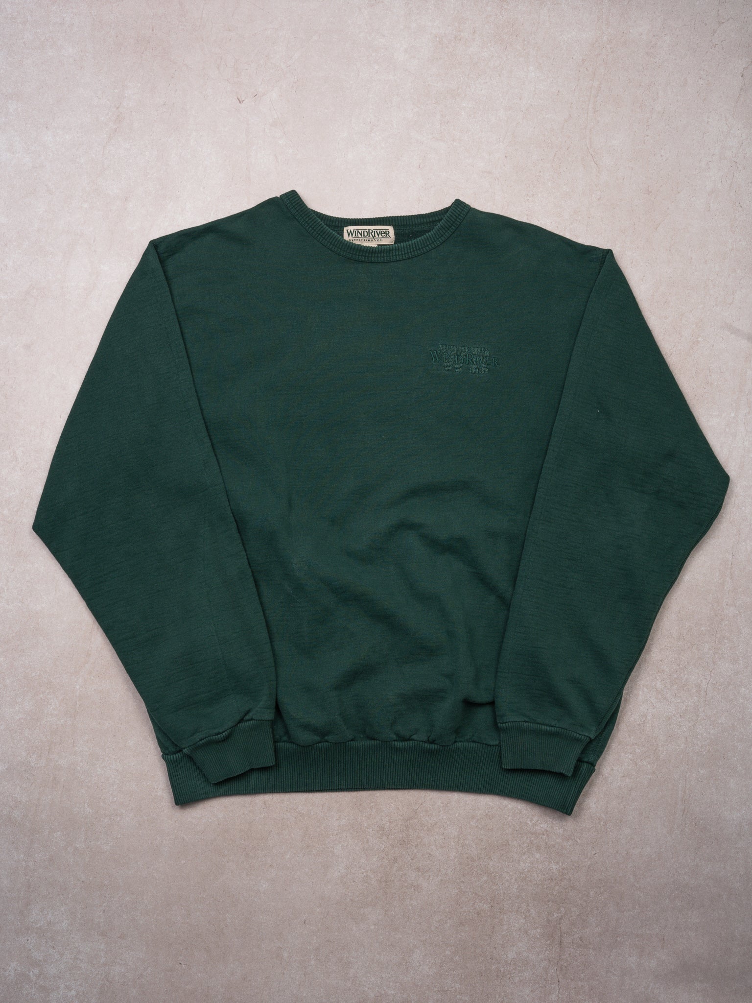 Vintage 90s Green Wind River Blank Crewneck (XXL)