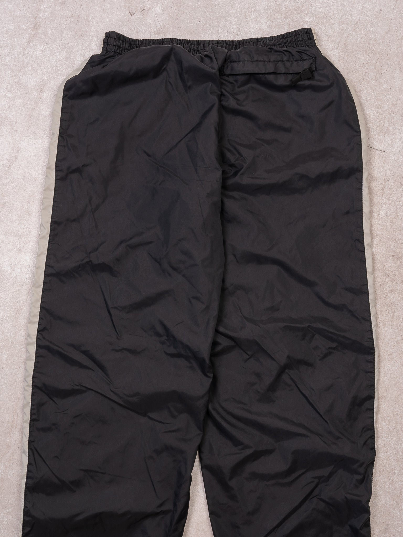 Vintage Y2K Black  + Grey + White Windbreaker Pants (M/L)