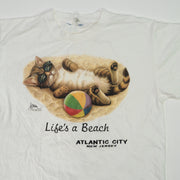 Vintage Cat 'Lifes a Beach' Atlantic City Tee (M)