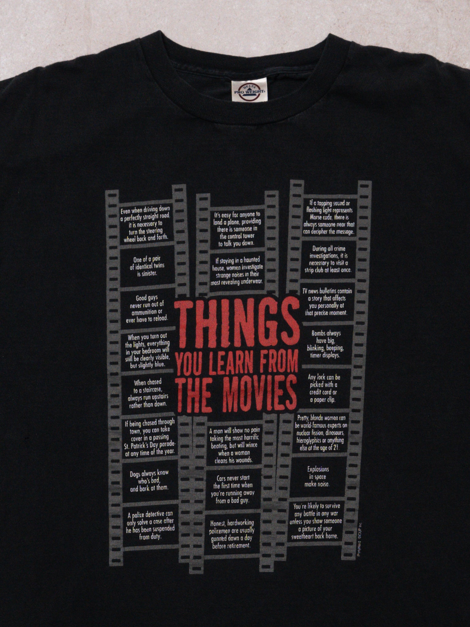 Vintage Things You Learn From Movies Tee (L)