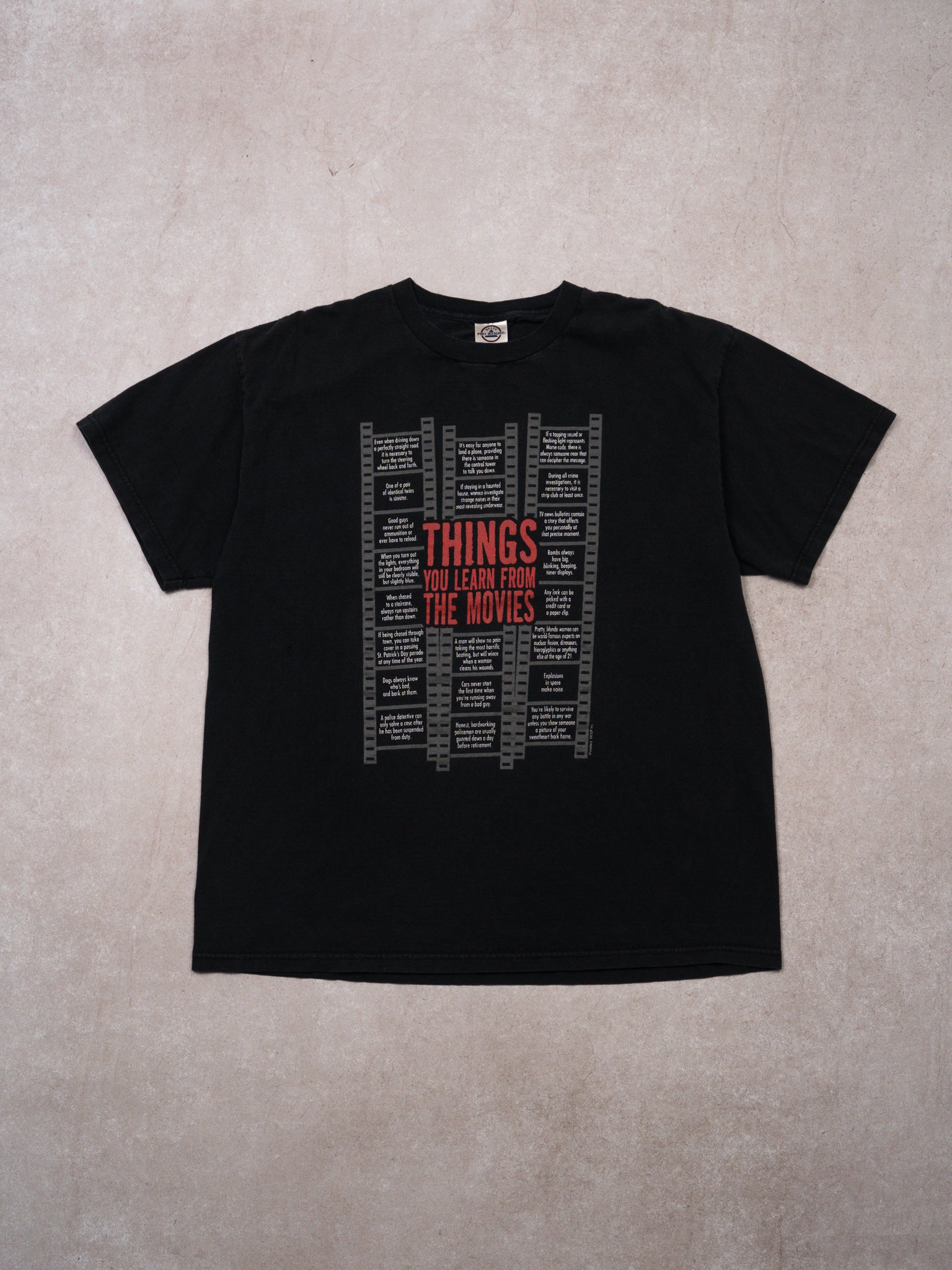 Vintage Things You Learn From Movies Tee (L)