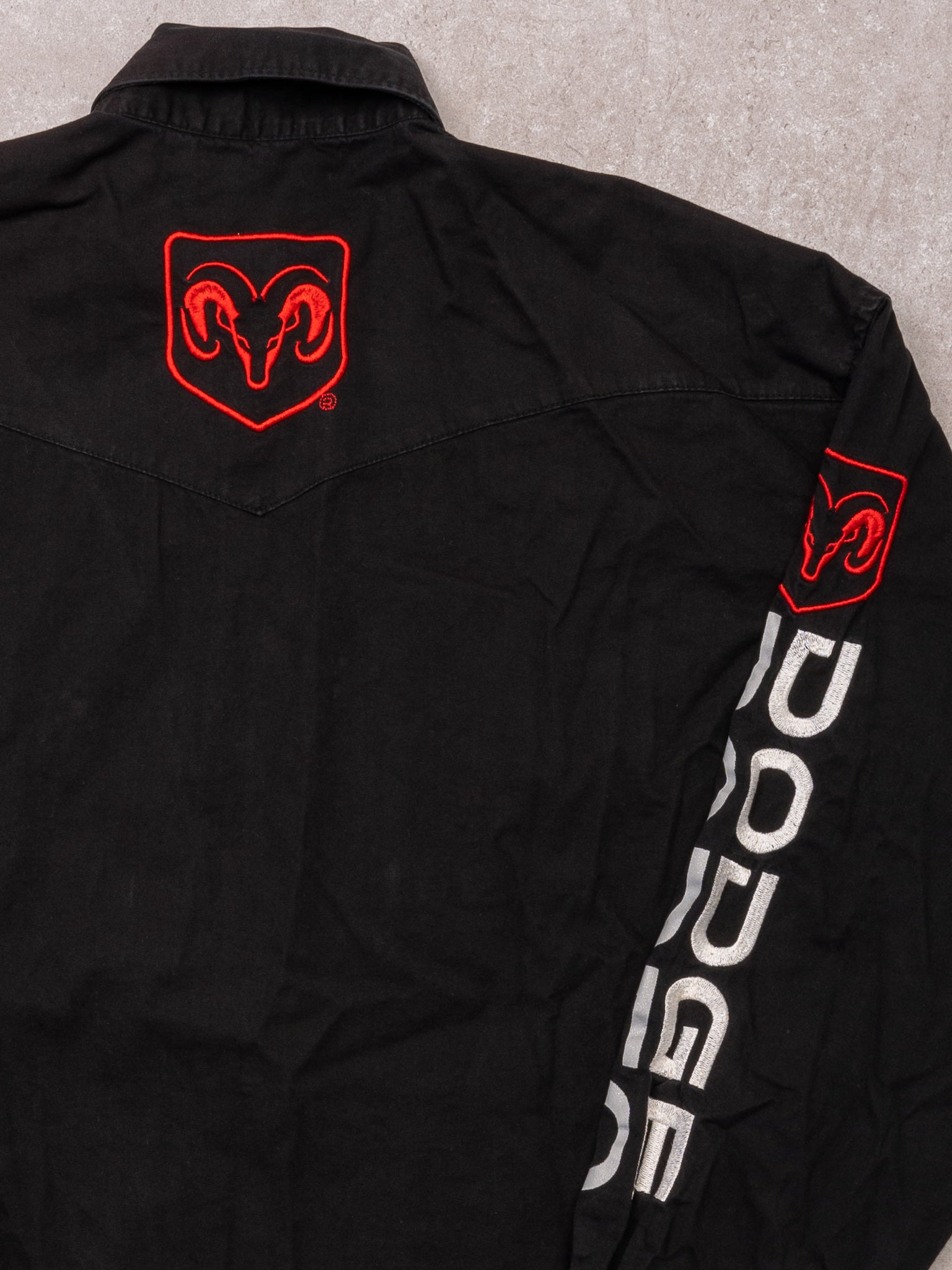 Vintage Black Dodge Rodeo x Wrangler Button Up (M)