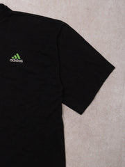 Vintage 90s Black + Green Adidas Logo Tee (L)