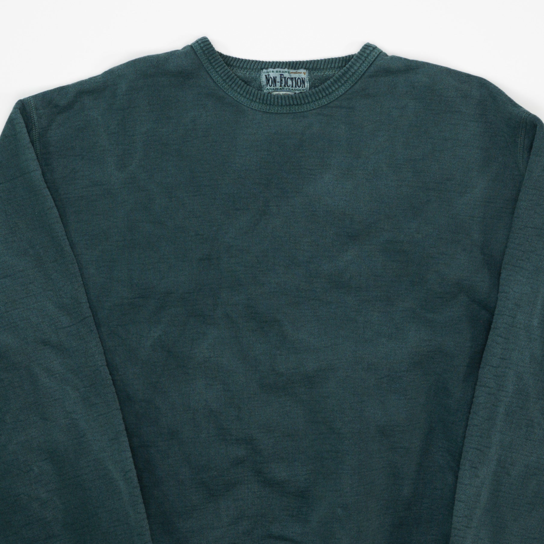 Vintage 90s Washed Green Non Fiction Crewneck (XL)