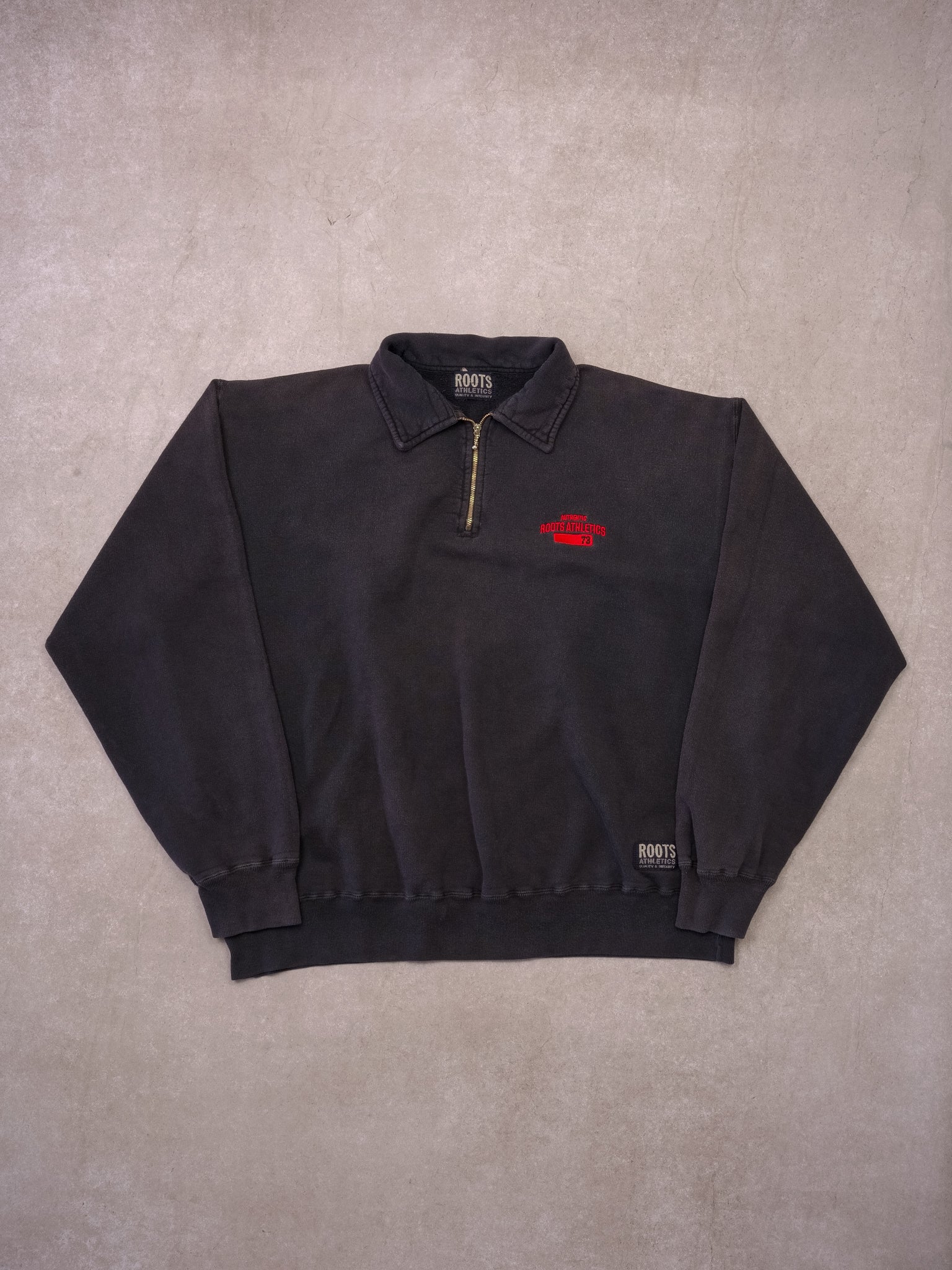 Vintage 90s Dark Grey Authentic Roots Athletics Crewneck (L)