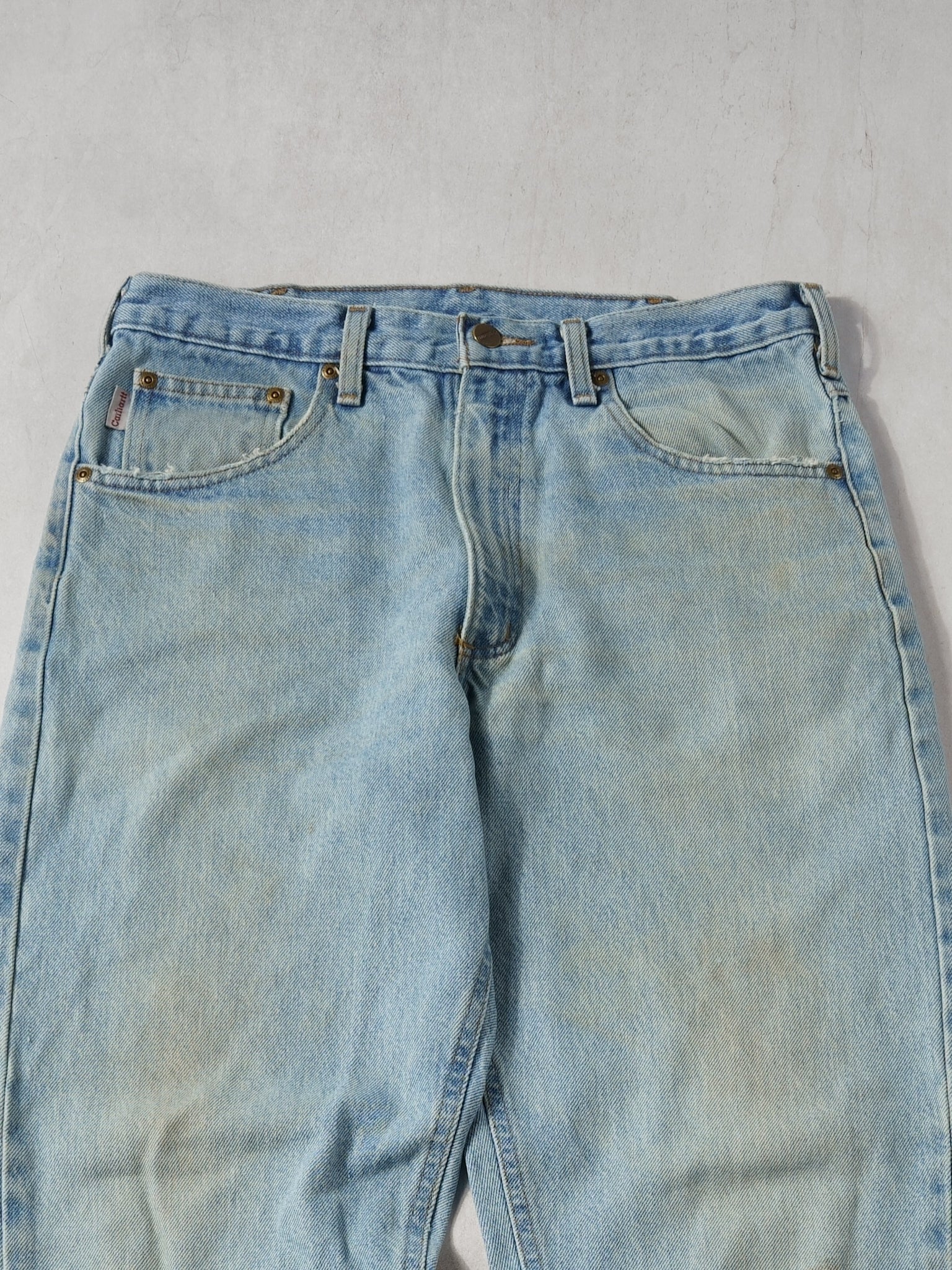 Vintage 90s Light Washed Blue Carhartt Denim Jeans (32x32)