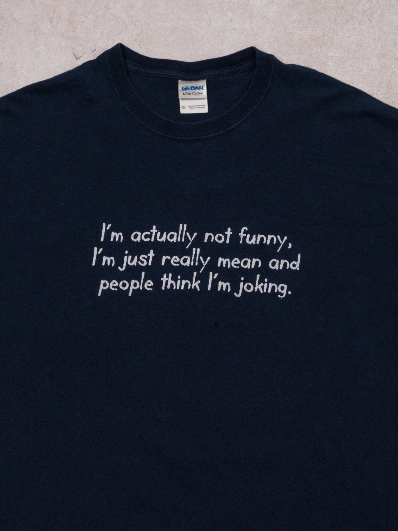 Vintage Blue Rugged 'Im Actually Not Funny' Tee (XL)