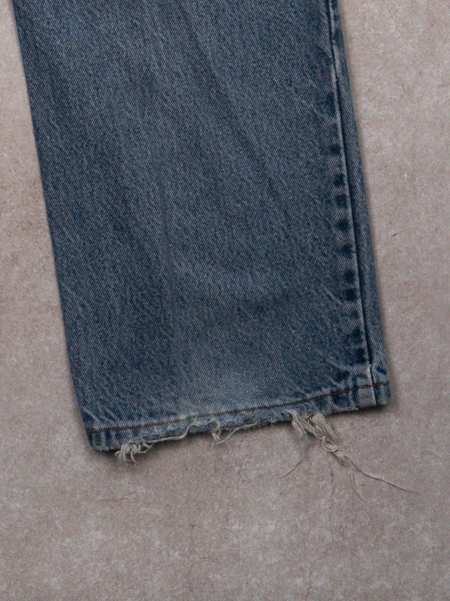 Vintage Washed Blue 1980s Levi Orange Tab Jeans (36 x 32)